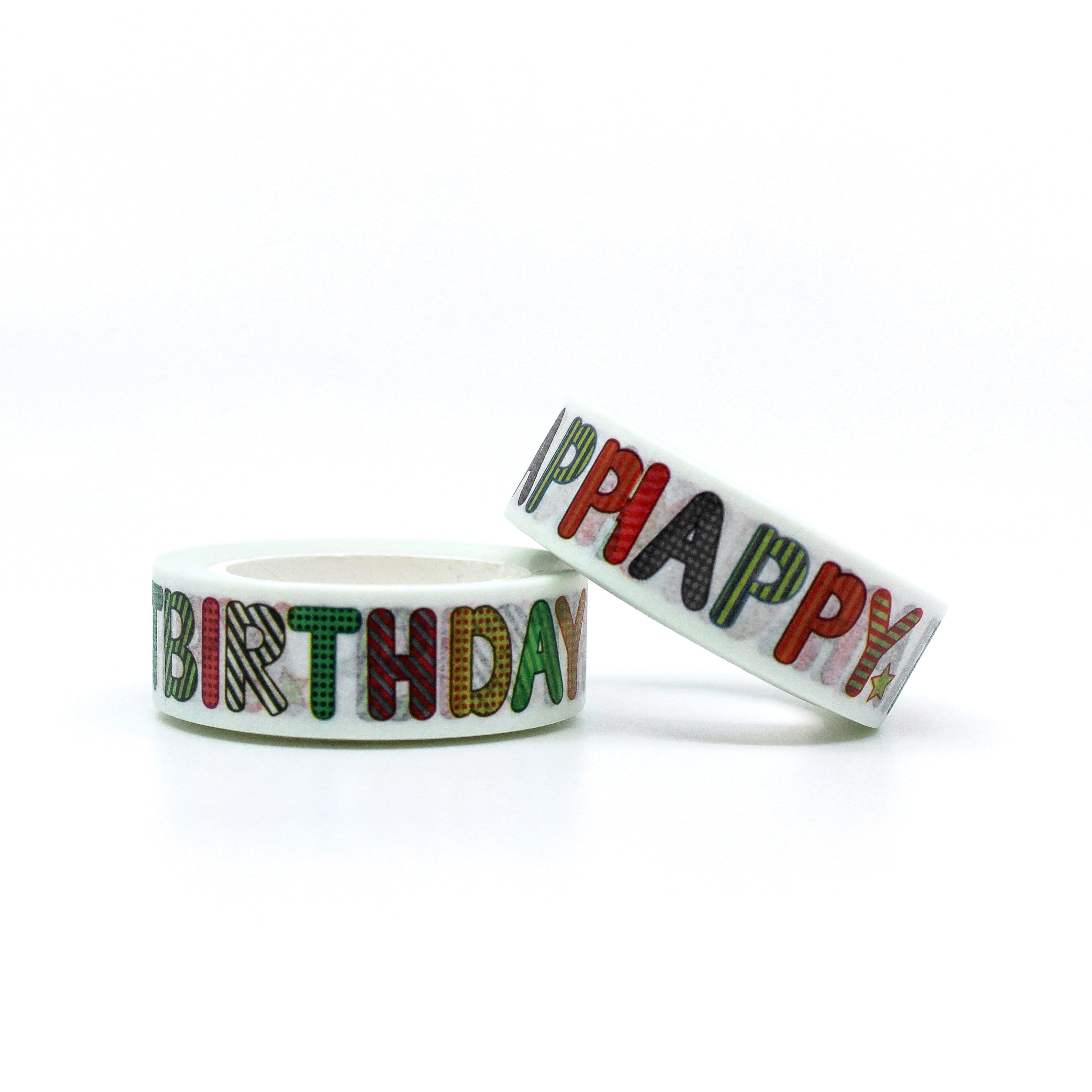 This is a sweet happy birthday phrases washi tapes from BBB Supplies Craft Shop