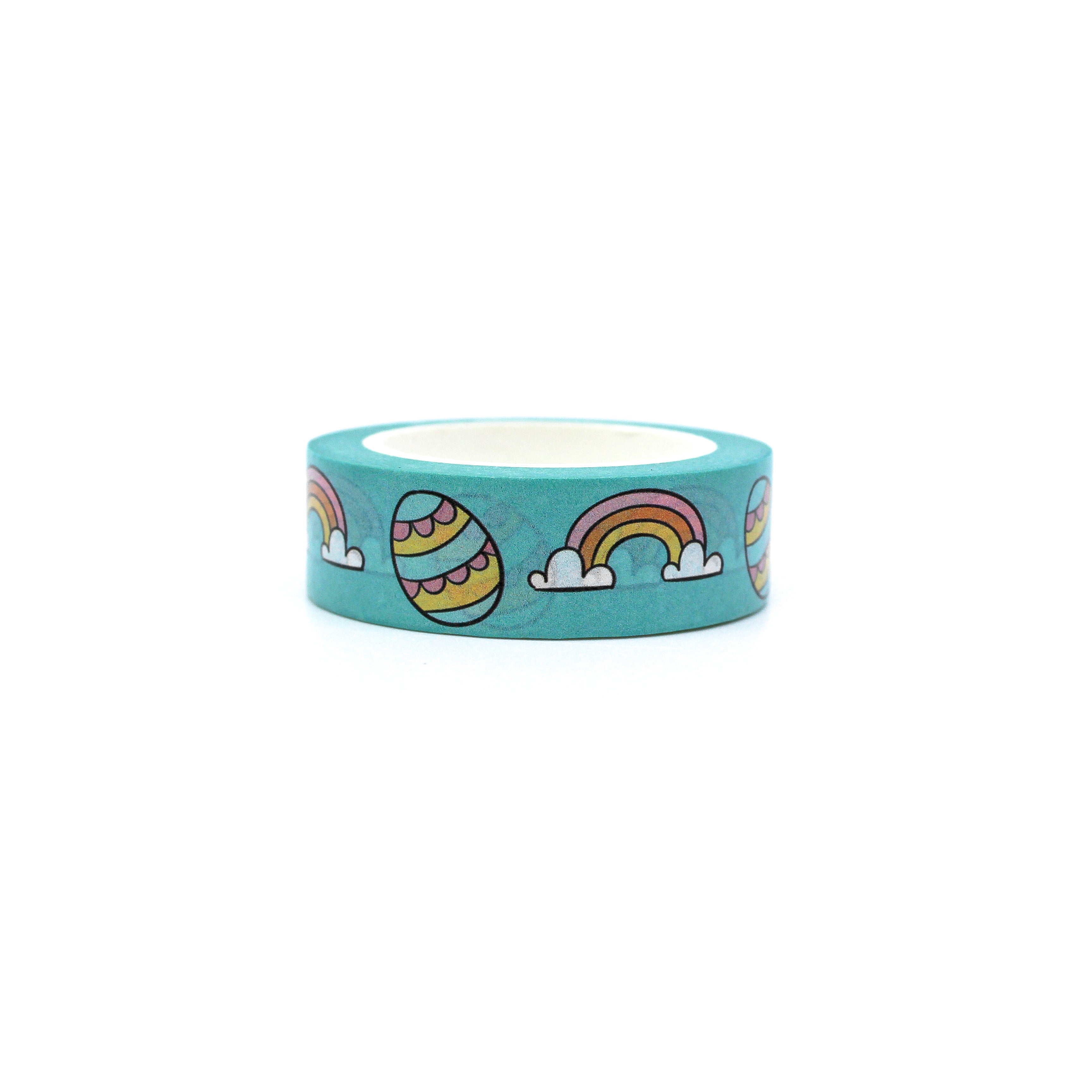 This is a cute spring Easter eggs with Rainbow washi tape from BBB Supplies Craft Shop