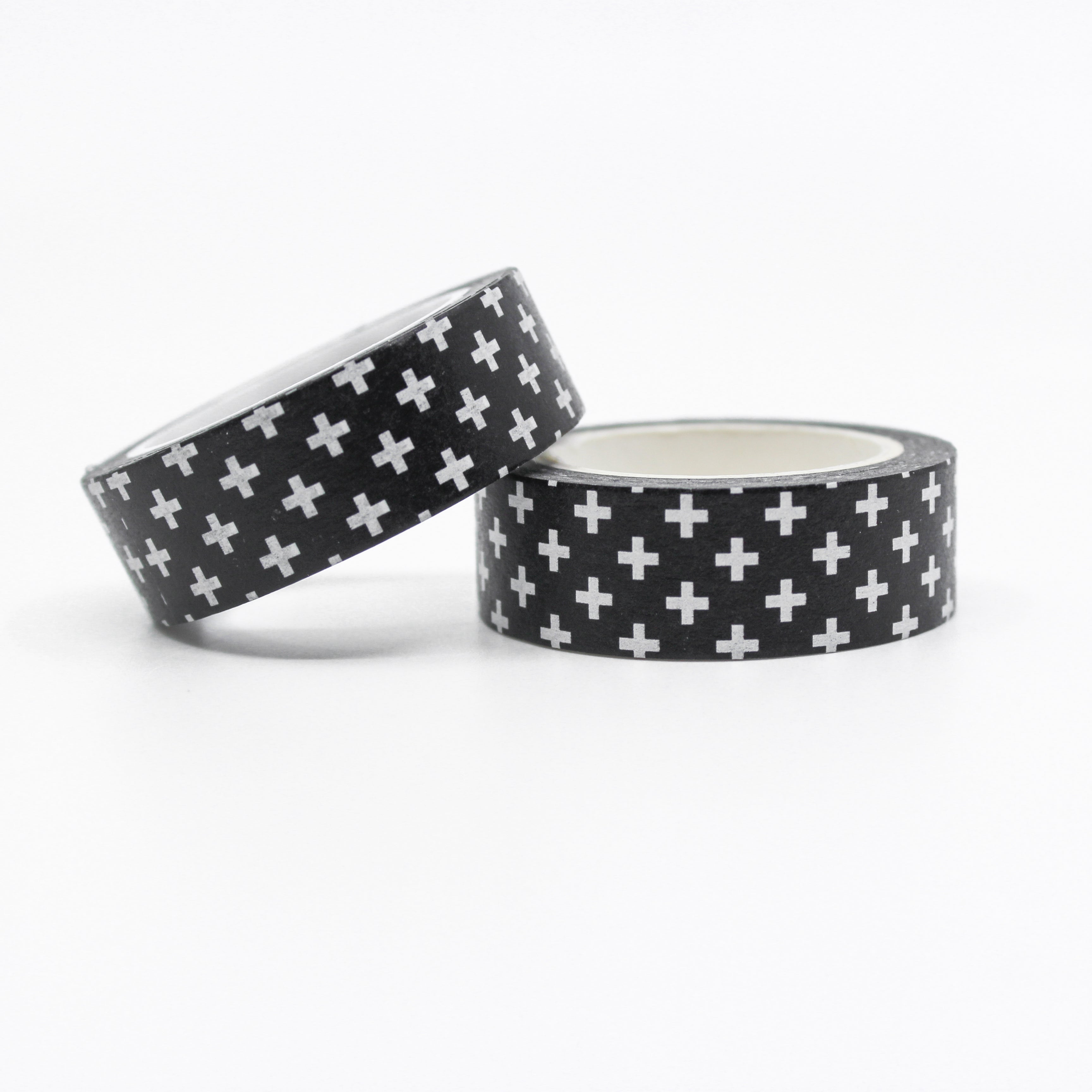 This is a modern white cross pattern washi tapes from BBB Supplies Craft Shop