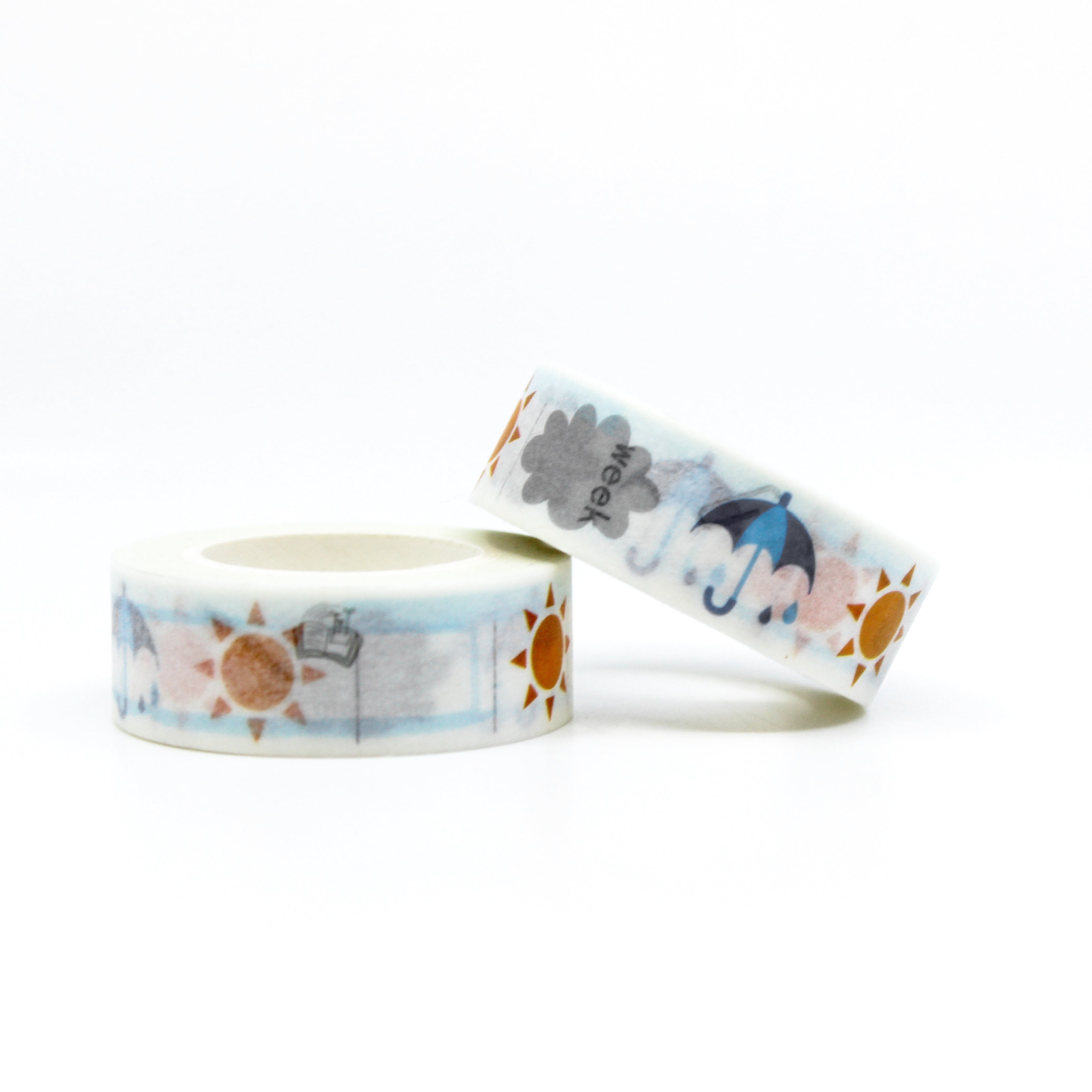 This is a cute umbrella under the rain and sunny season pattern washi tapes from BBB Supplies Craft Shop