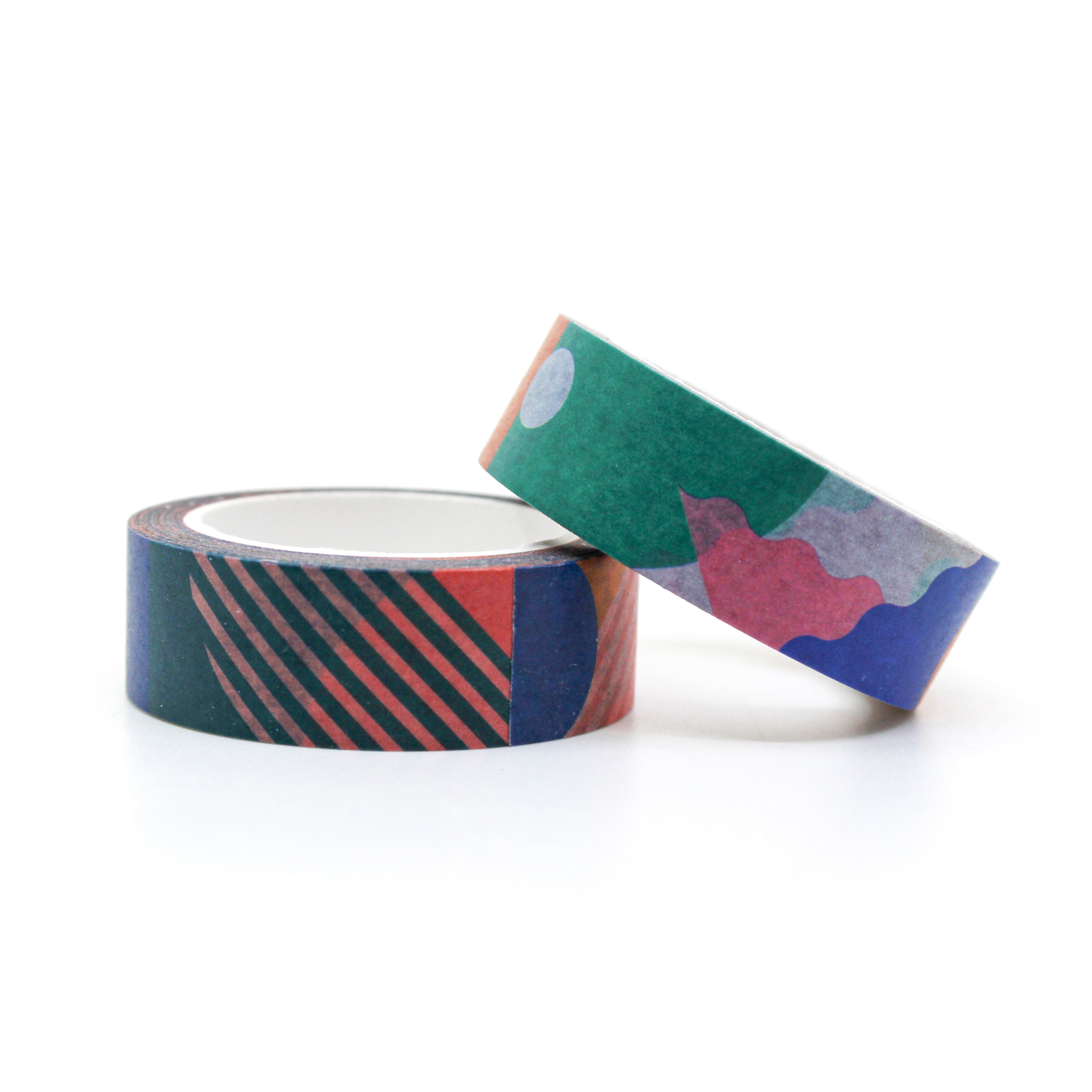 This is view of pink Miami City pattern washi tape for Journal Supplies, Scrapbooking washi tapes from BBB Supplies Craft Shop