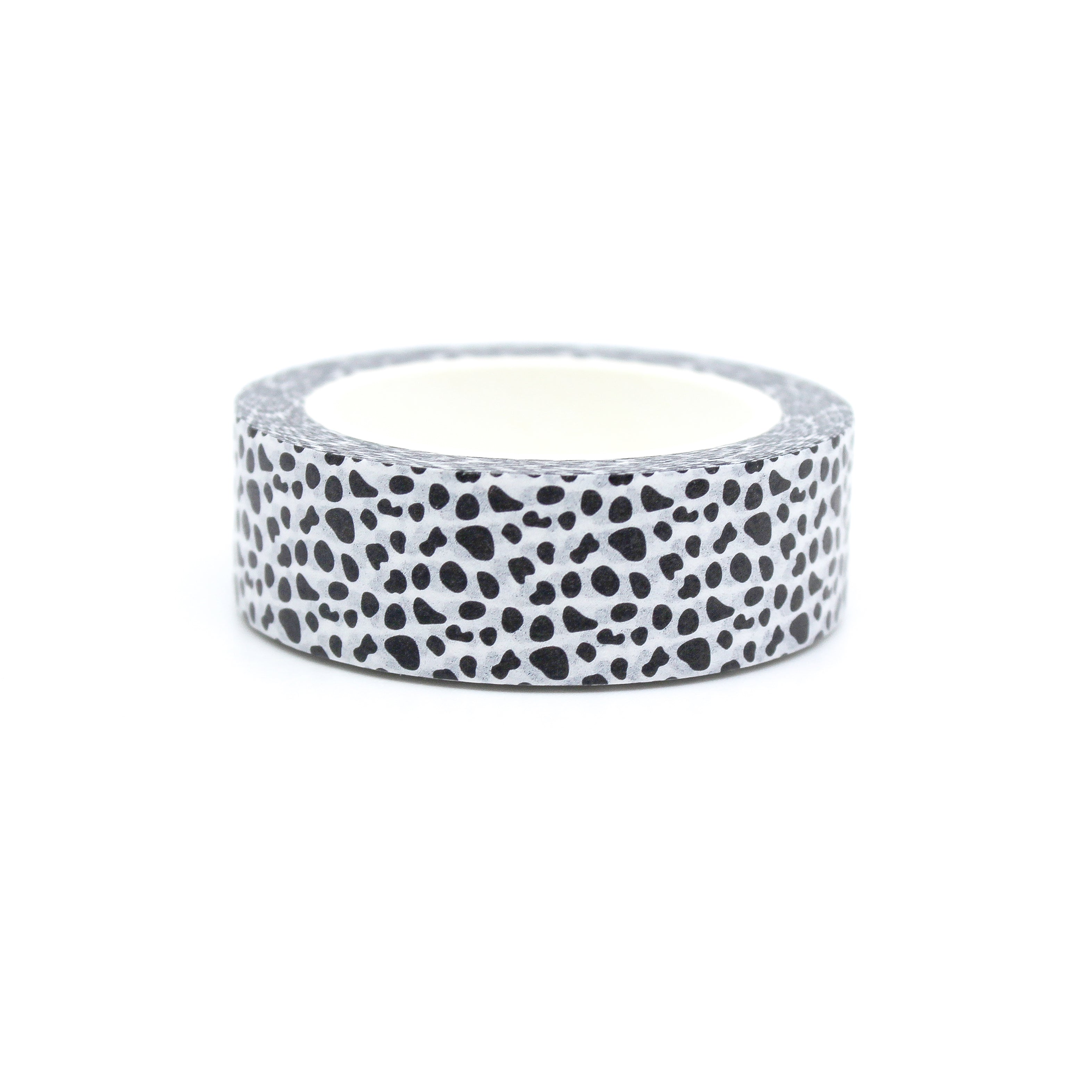 This is a white leopard animal prints color washi tape from BBB Supplies Craft Shop