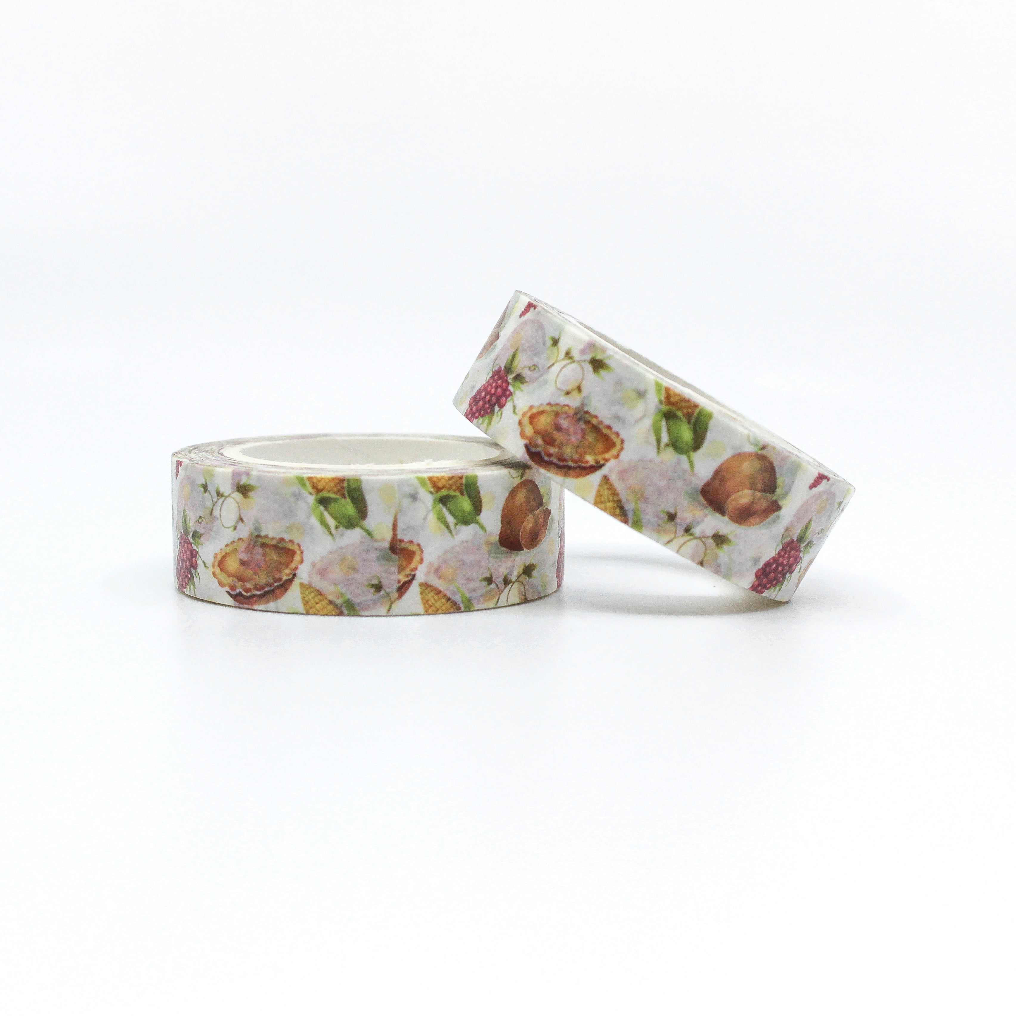This is a roll of fall and autumn pumpkin pies washi tapes from BBB Supplies Craft Shop