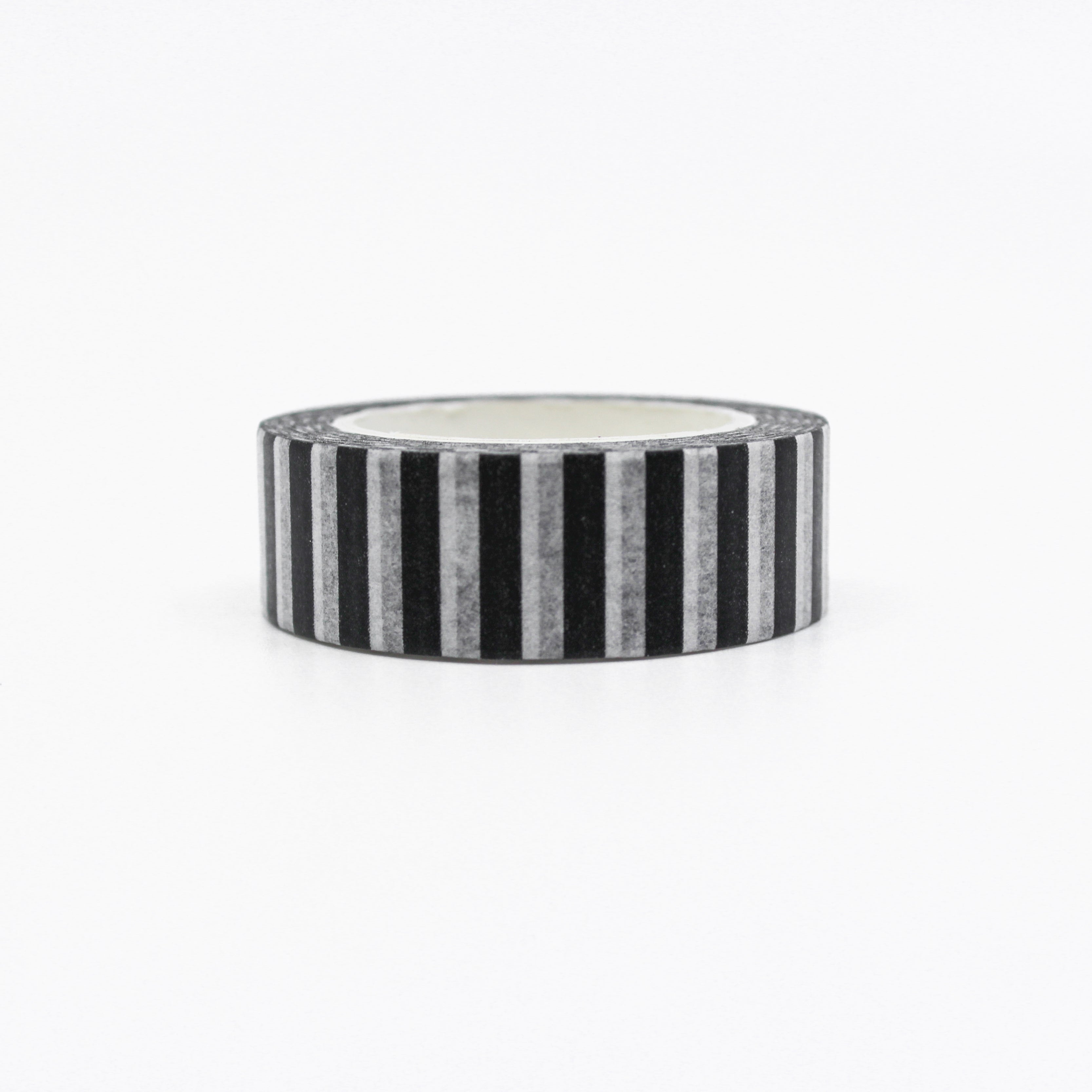 This is a a black and white horizontal stripe washi tape from BBB Supplies Craft Shop