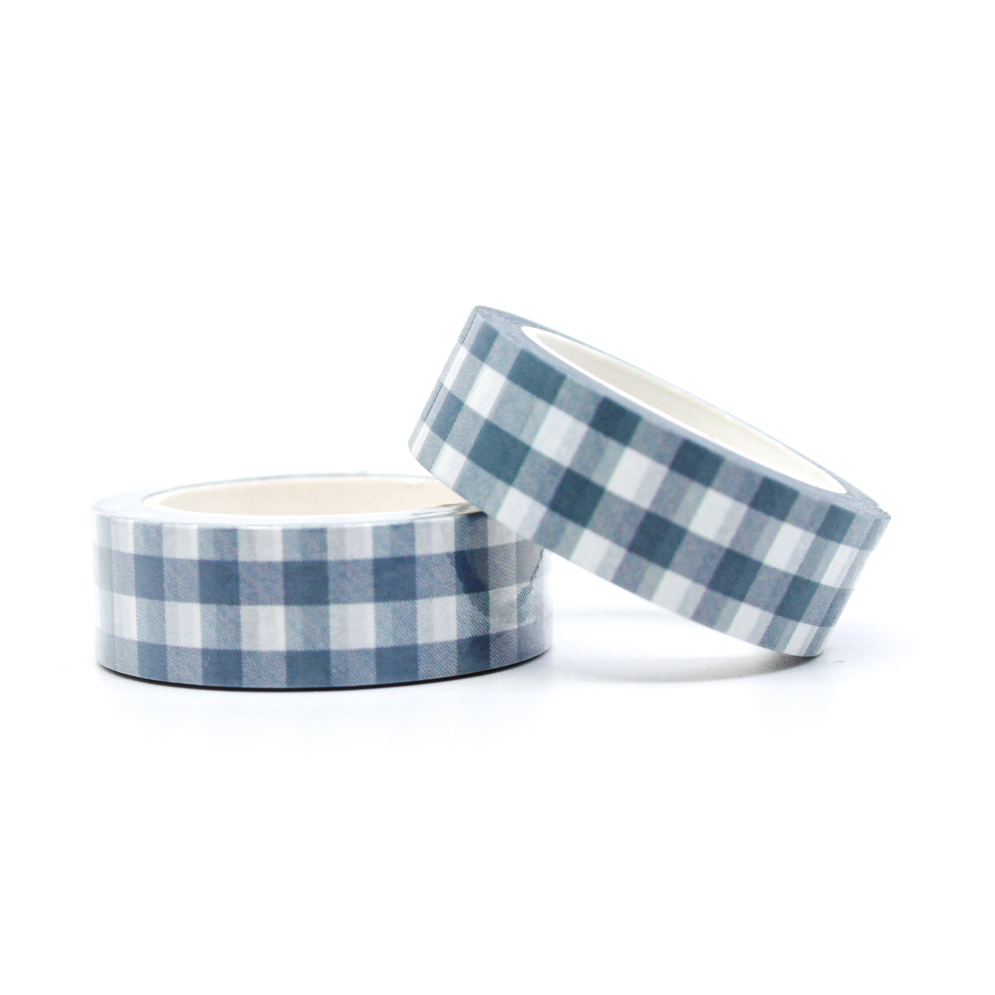 This is a blue plaid pattern washi tapes from BBB Supplies Craft Shop