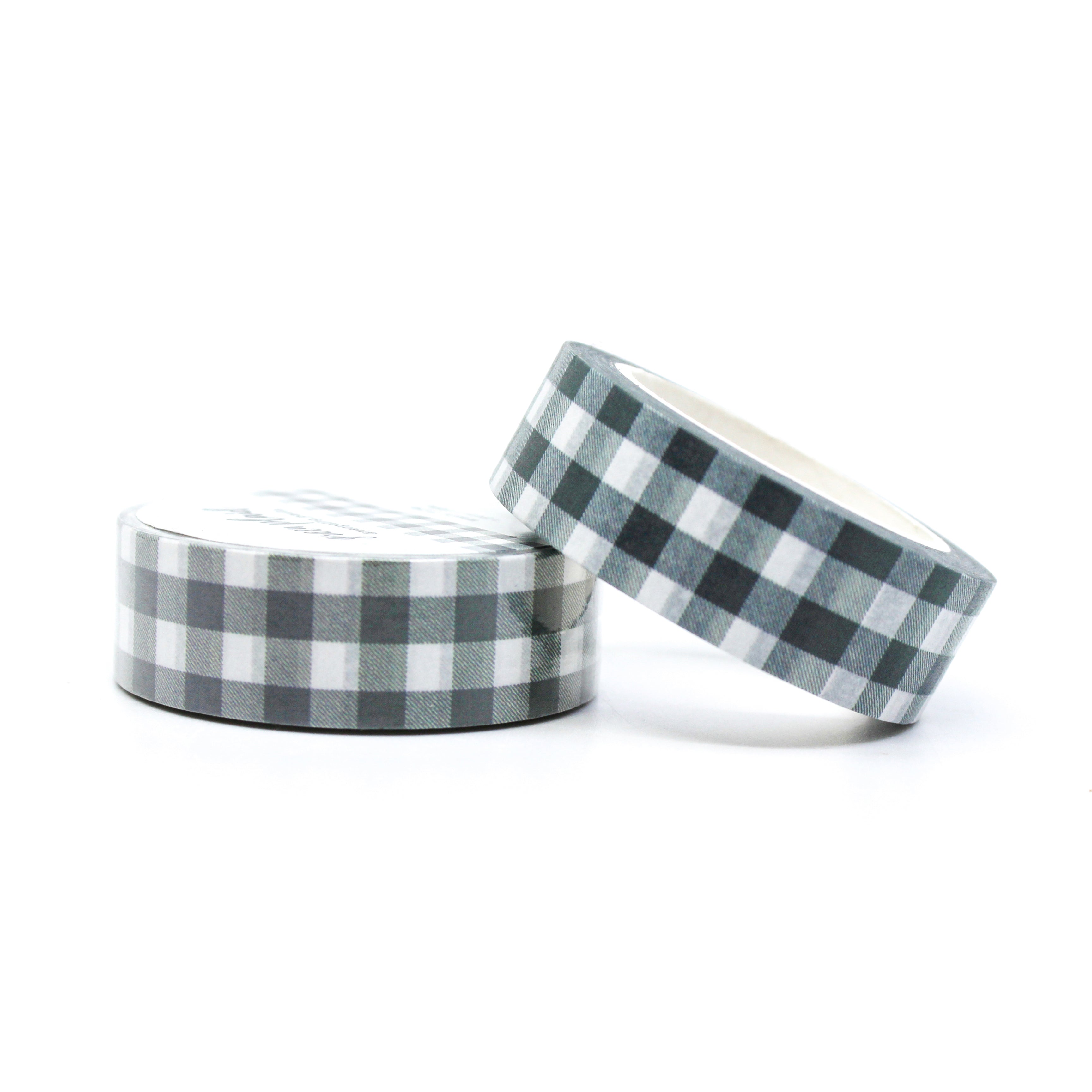 This is a green plaid pattern washi tapes from BBB Supplies Craft Shop