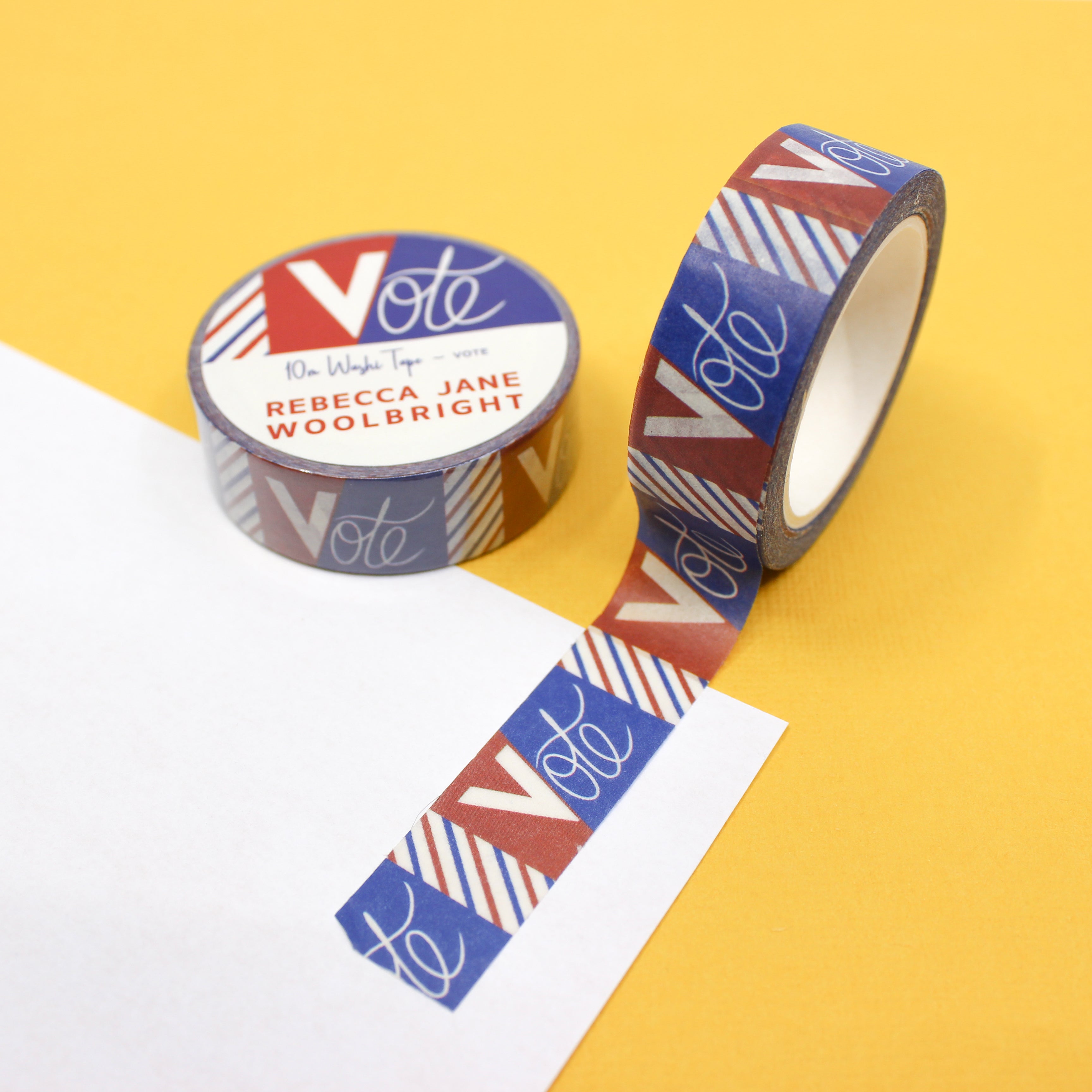 This is a vote phrases view themed washi tape is fun addition to student government elections such as pick flick from BBB Supplies Craft Shop