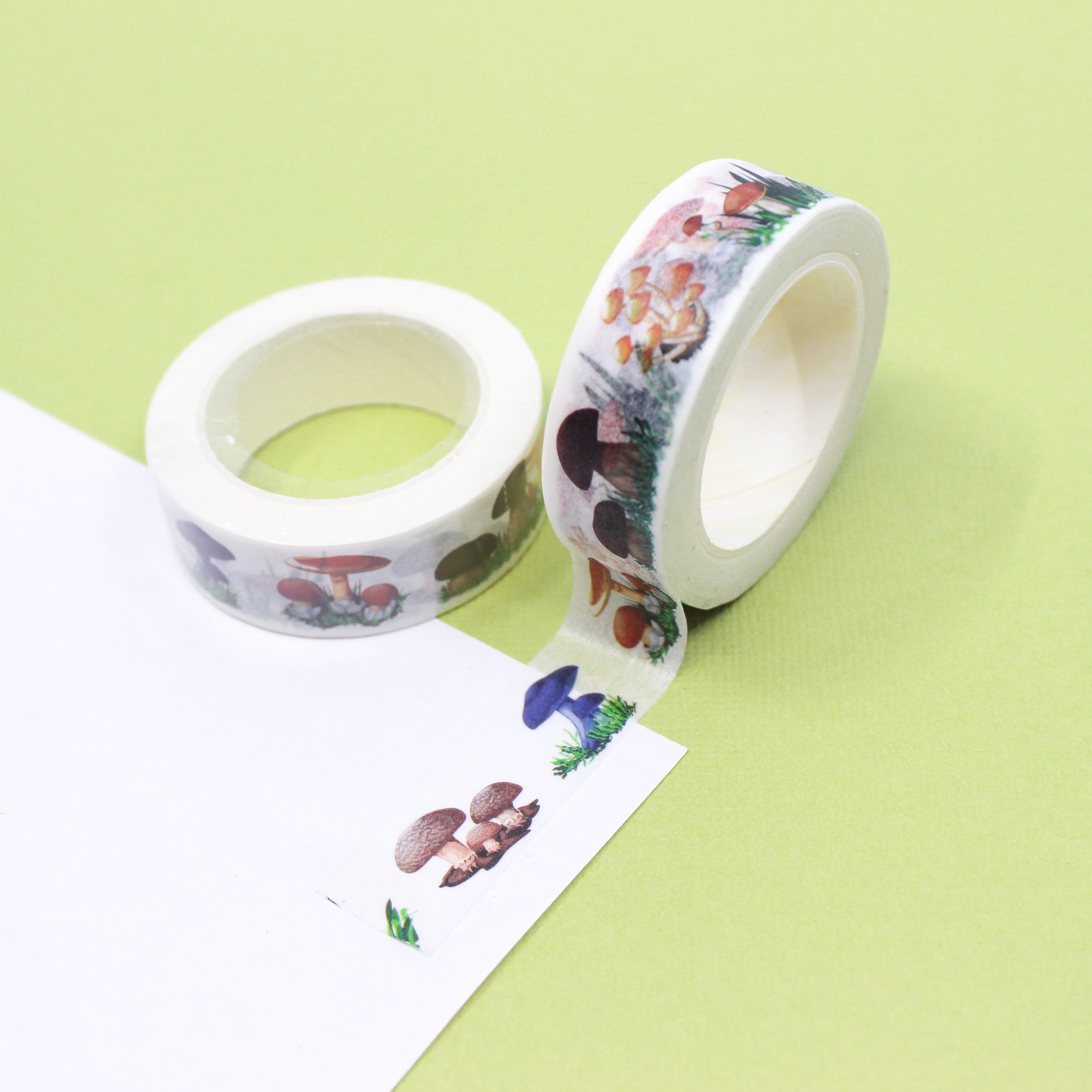 This is a colorful mushroom view themed washi tape from BBB Supplies Craft Shop