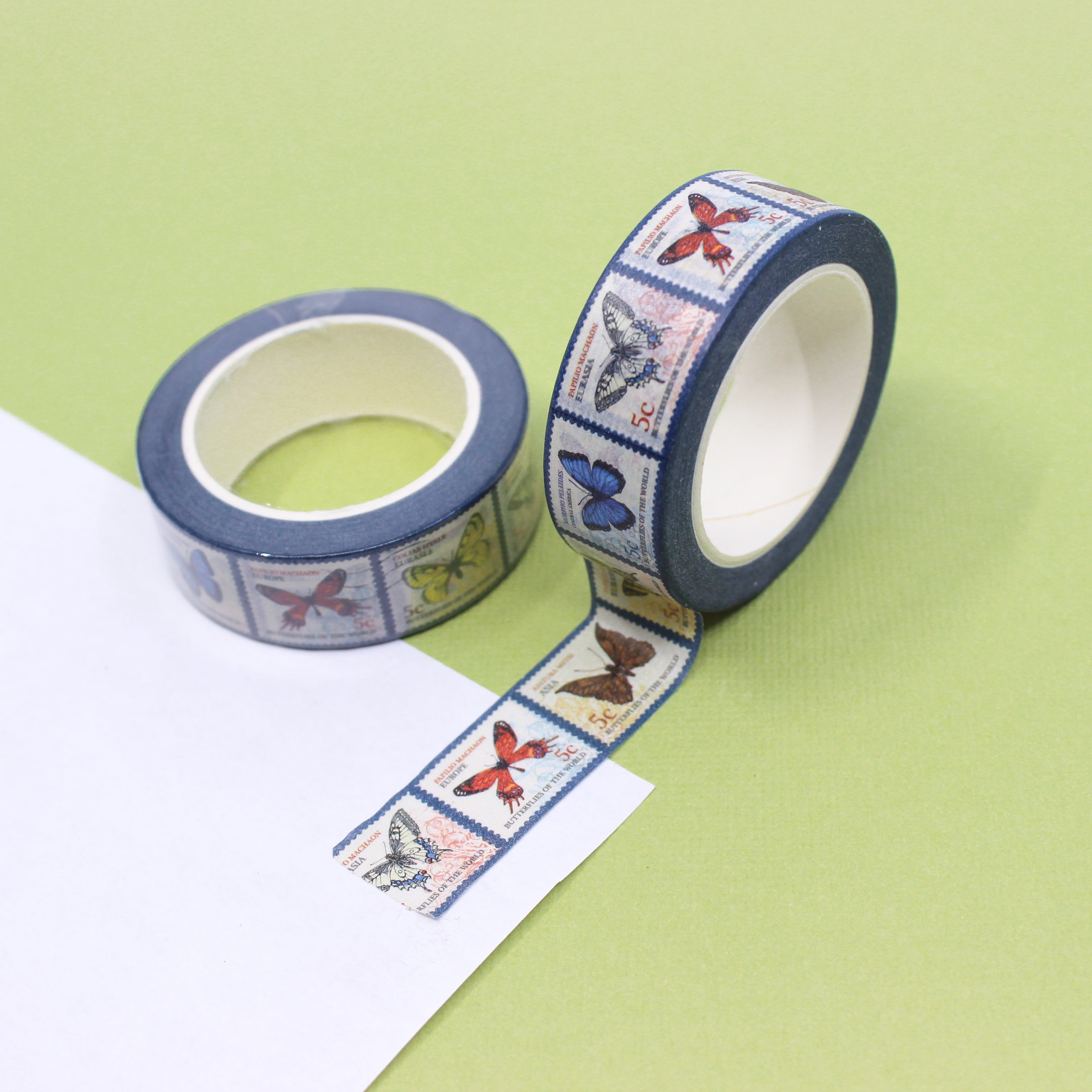 This is a vintage butterfly themed washi tape from BBB Supplies Craft Shop