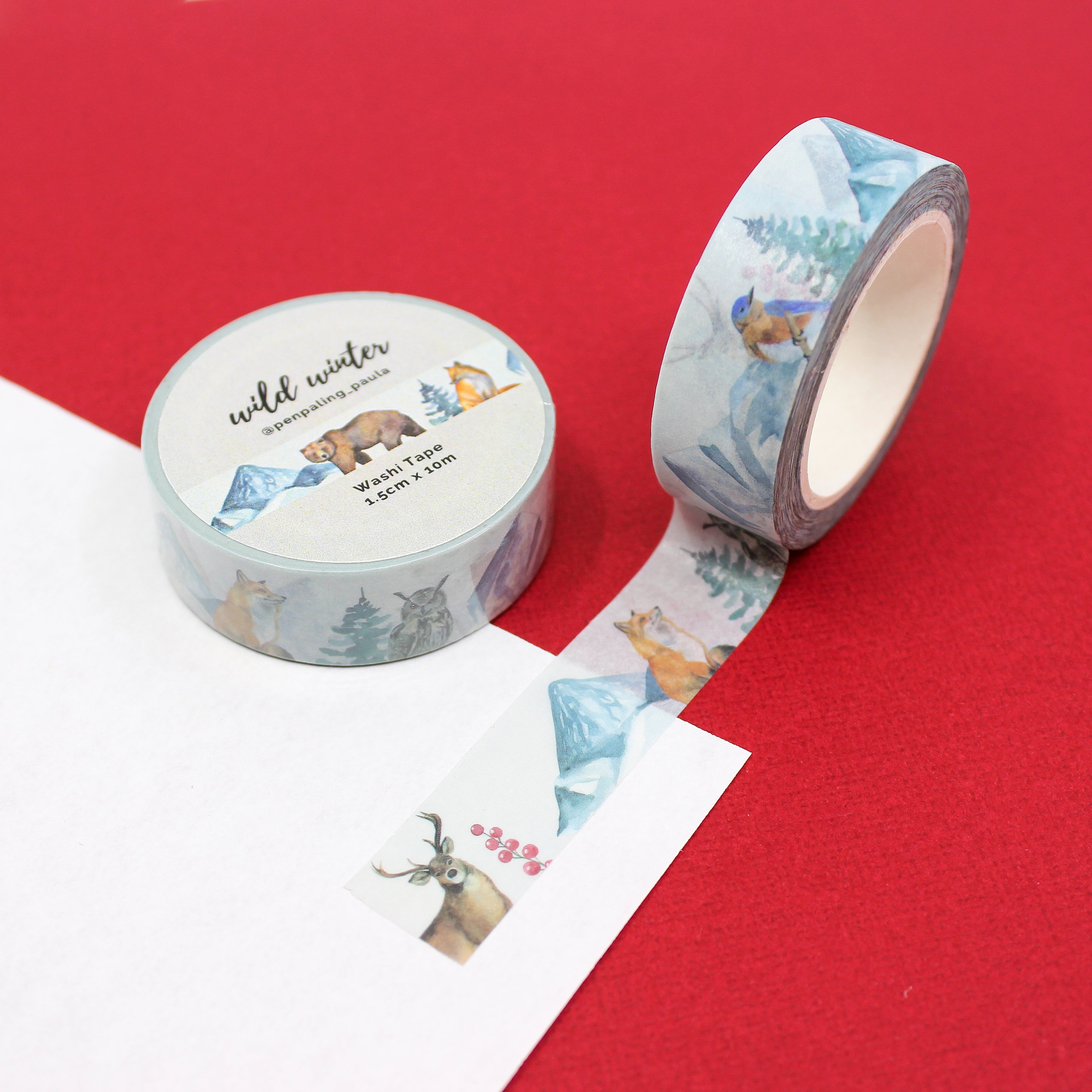 This is a cold winter scene themed washi tape from BBB Supplies Craft Shop