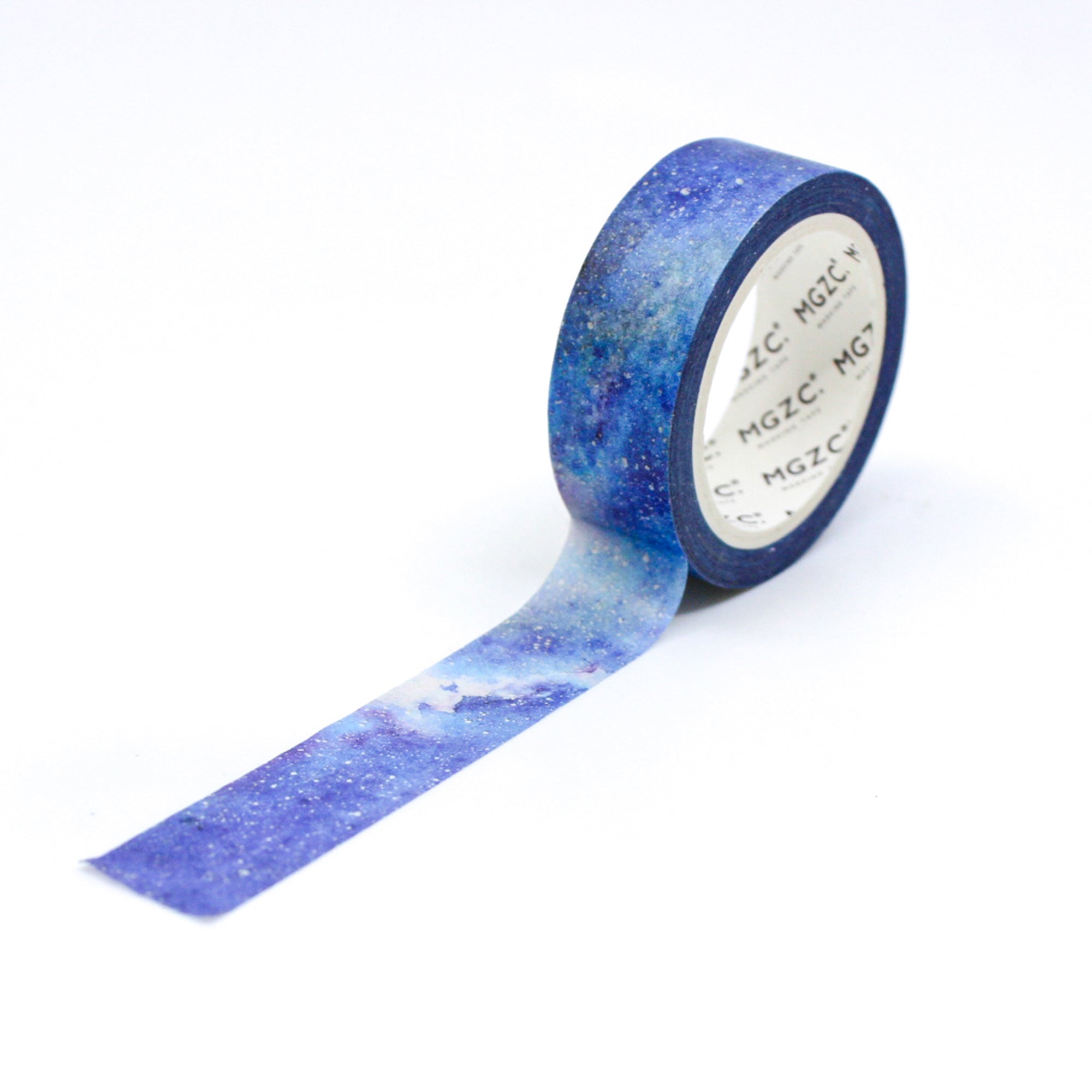This blue marble watercolor washi tape is the perfect addition to your washi collection. The simplicity of the pattern is perfect for accenting and matching any project's theme while adding a beautiful and interesting pattern. This tape is sold at BBB Supplies Craft Shop.