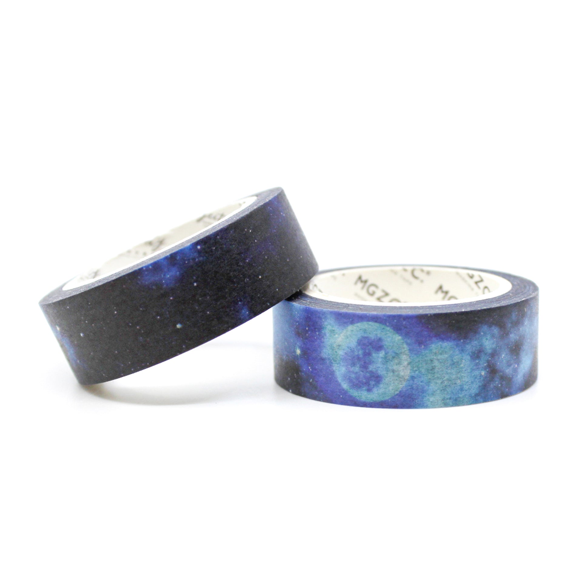 This blue sky watercolor washi tape is the perfect addition to your washi collection. The simplicity of the pattern is perfect for accenting and matching any project's theme while adding a beautiful and interesting pattern. This tape is sold at BBB Supplies Craft Shop.