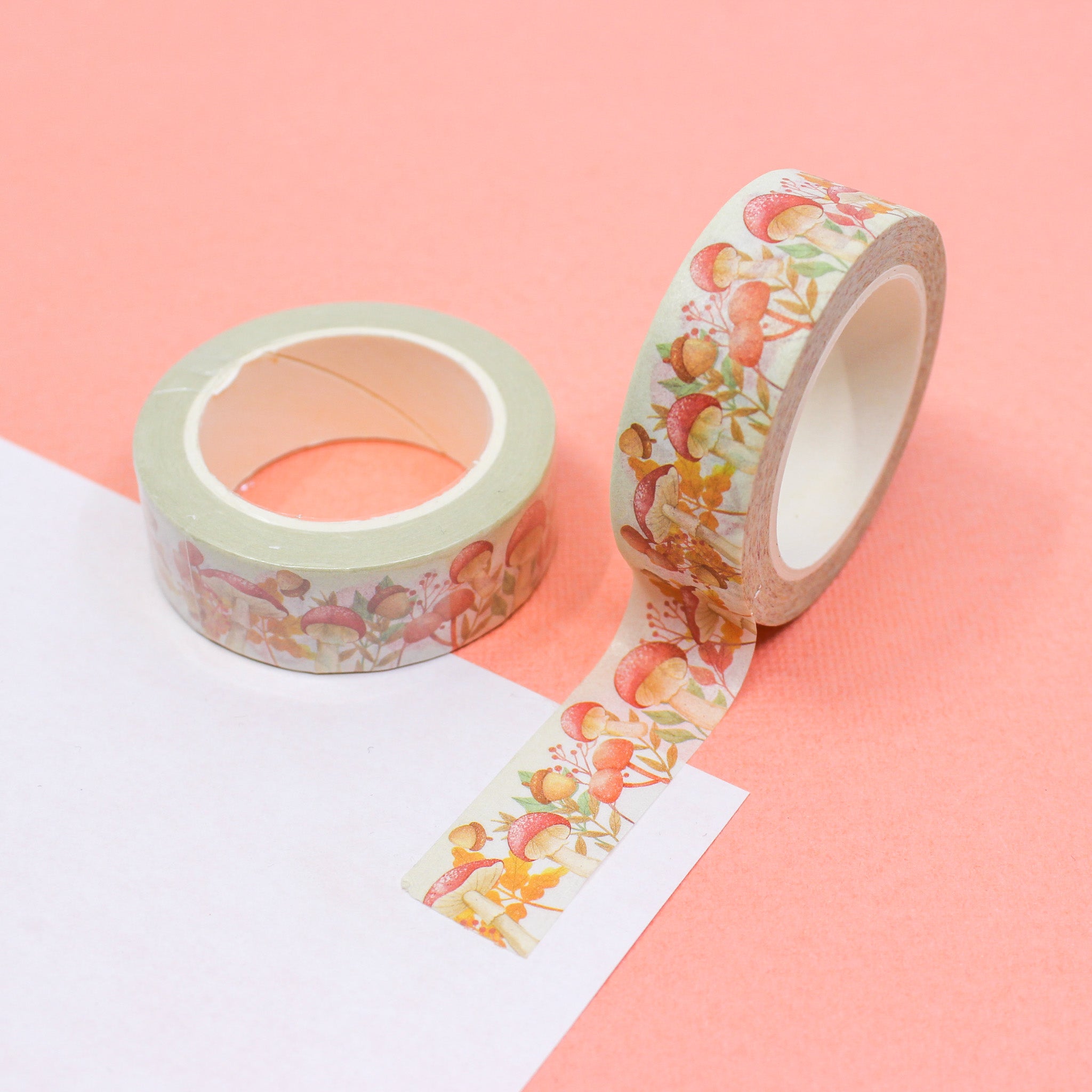 This is a bright and fun mushrooms pattern washi tape from BBB Supplies Craft Shop