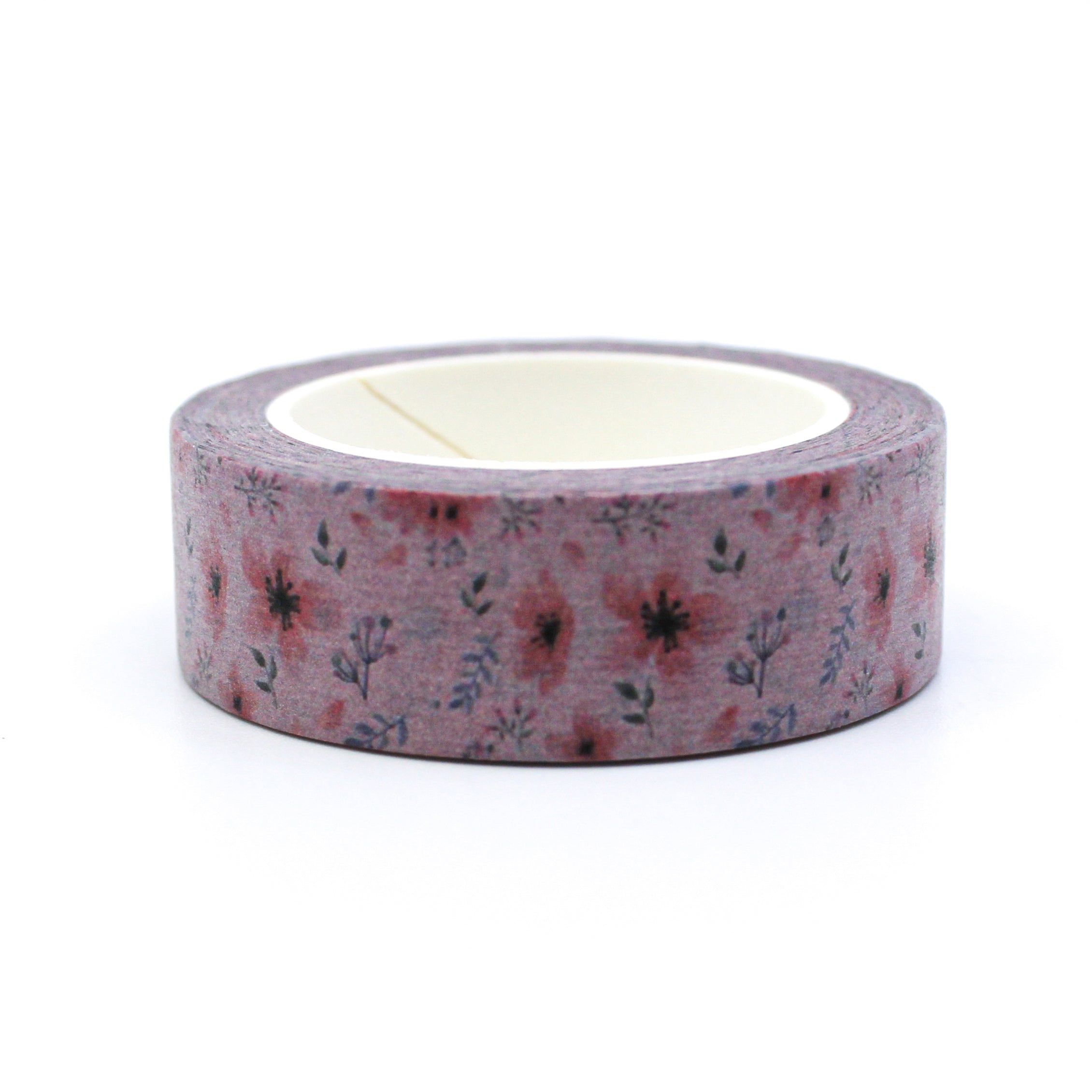 This a beautiful small pink florals pattern washi tape from BBB Supplies Craft Shop