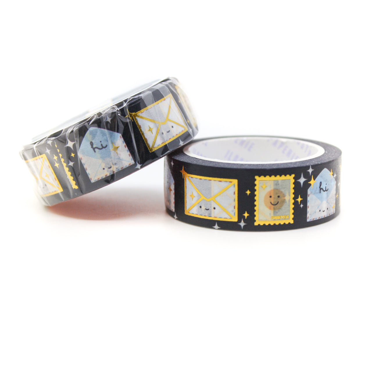 Gold Foil Snail Mail and Envelope Washi