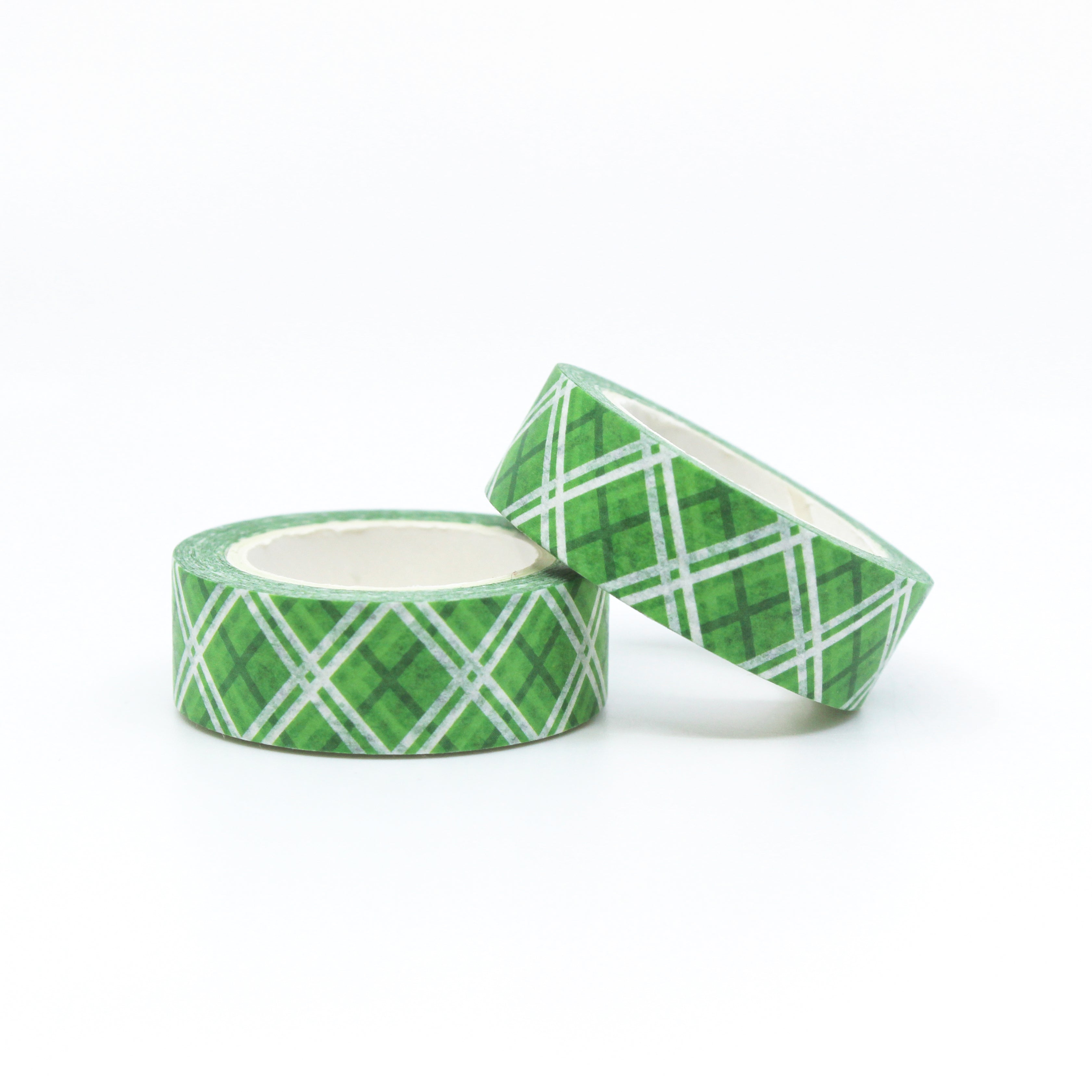 This festive green plaid is perfect for craft projects and spreads throughout the year. It's also perfect for holiday projects or even a father's day card to match his plaid ties and socks. This tape is sold at BBB Supplies Craft Shop.