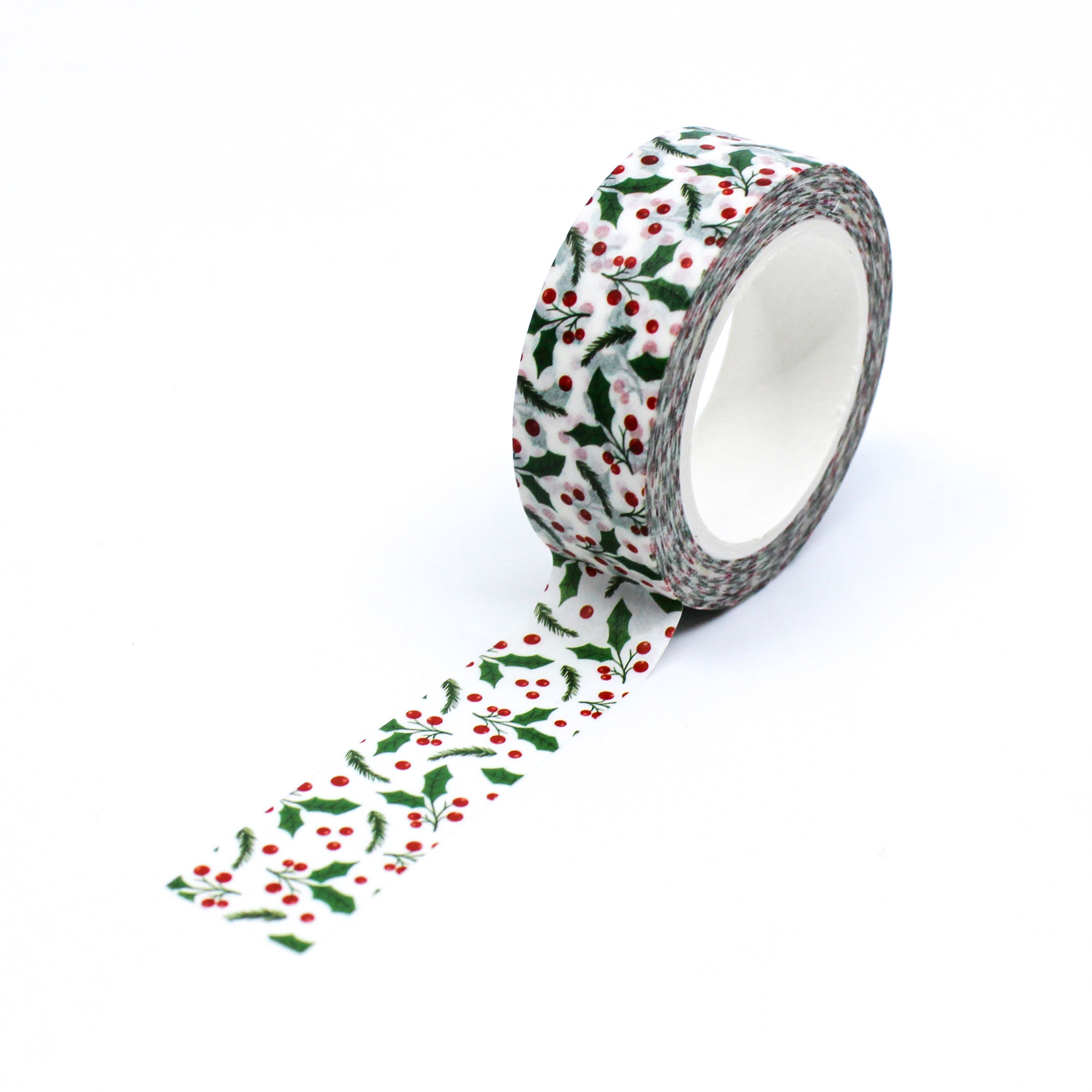 Cute little holiday holly and red berries washi tape from BBB Supplies Craft Shop.