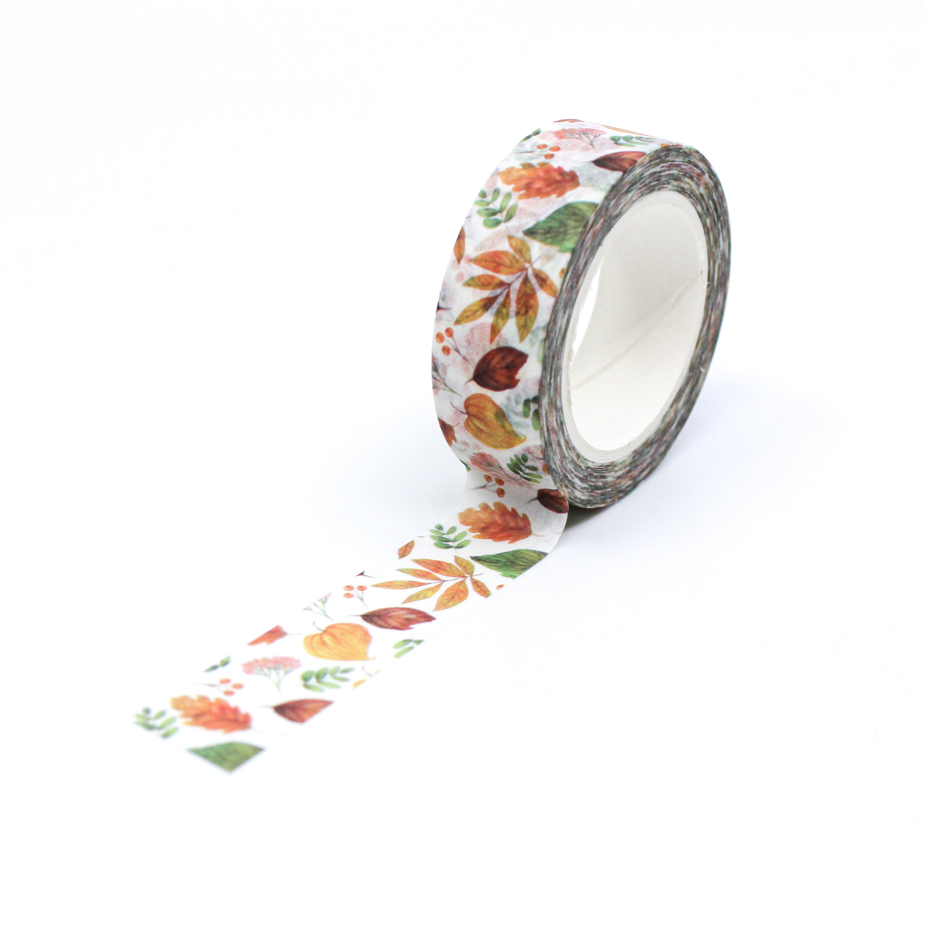 This is a repeat full view of cute fall thanksgiving leaf pattern washi tape from BBB Supplies Craft Shop