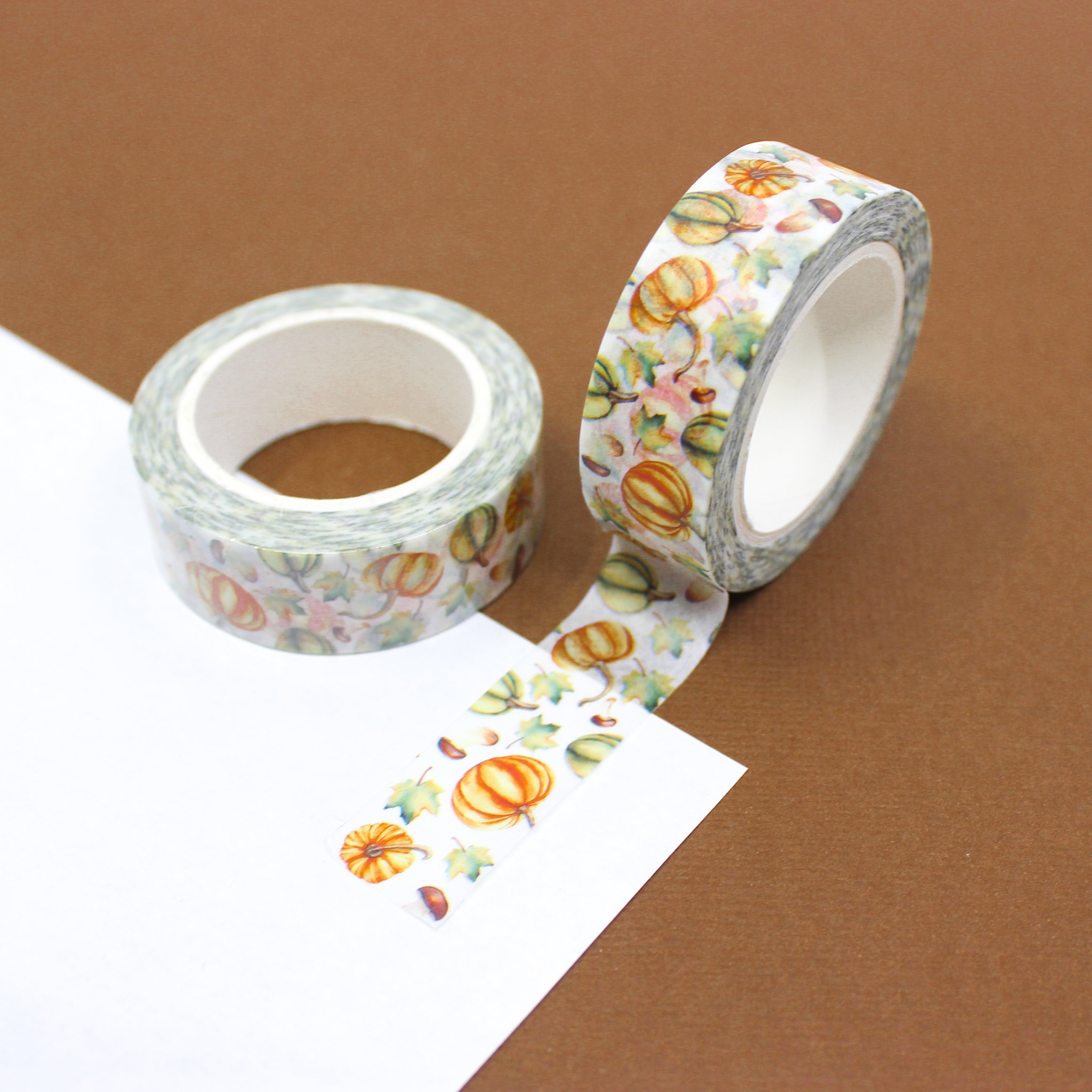This is a cute orange pumpkin and ghords pattern washi tape from BBB Supplies Craft Shop