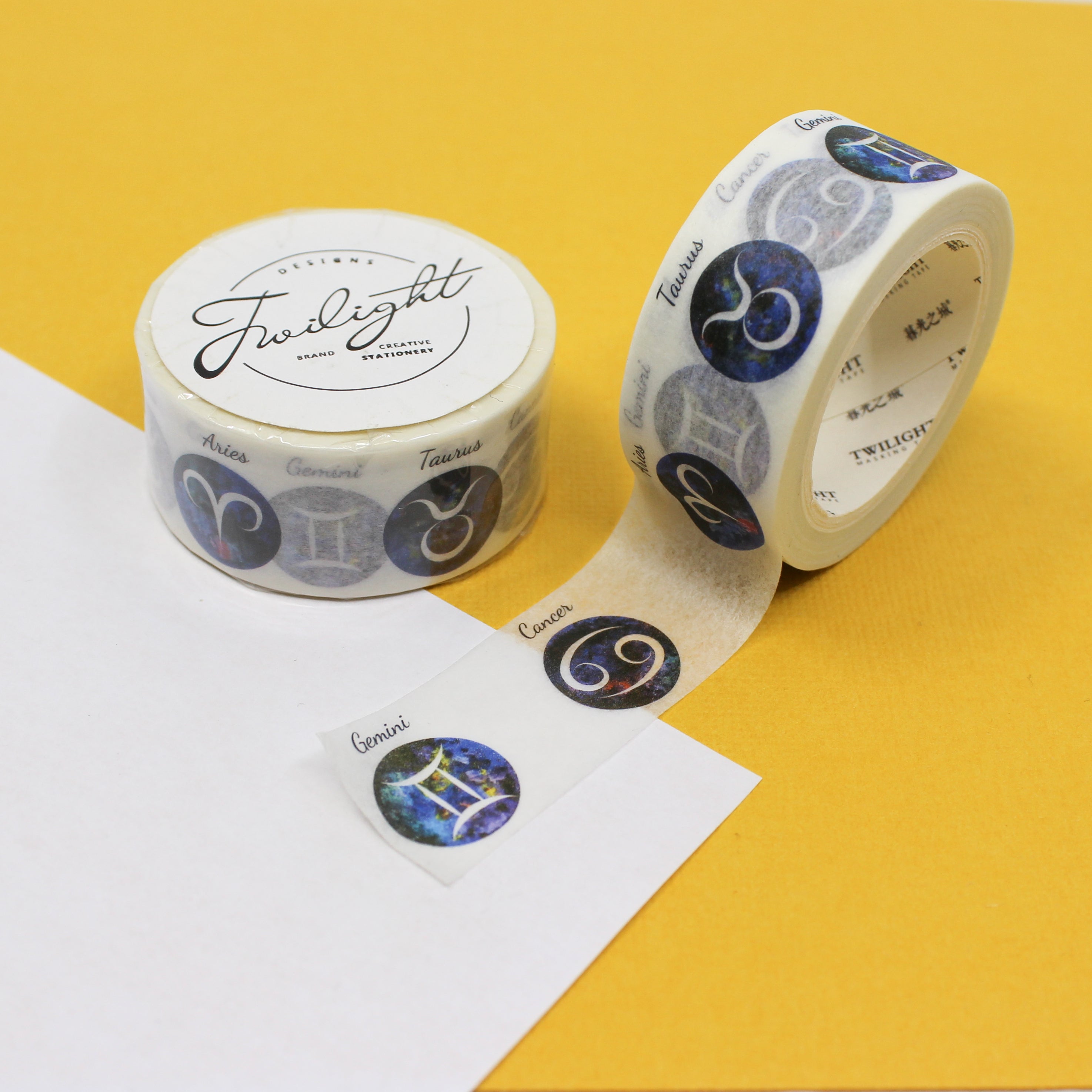 This is zodiac signs and symbols pattern washi tape from BBB Supplies Craft Shop