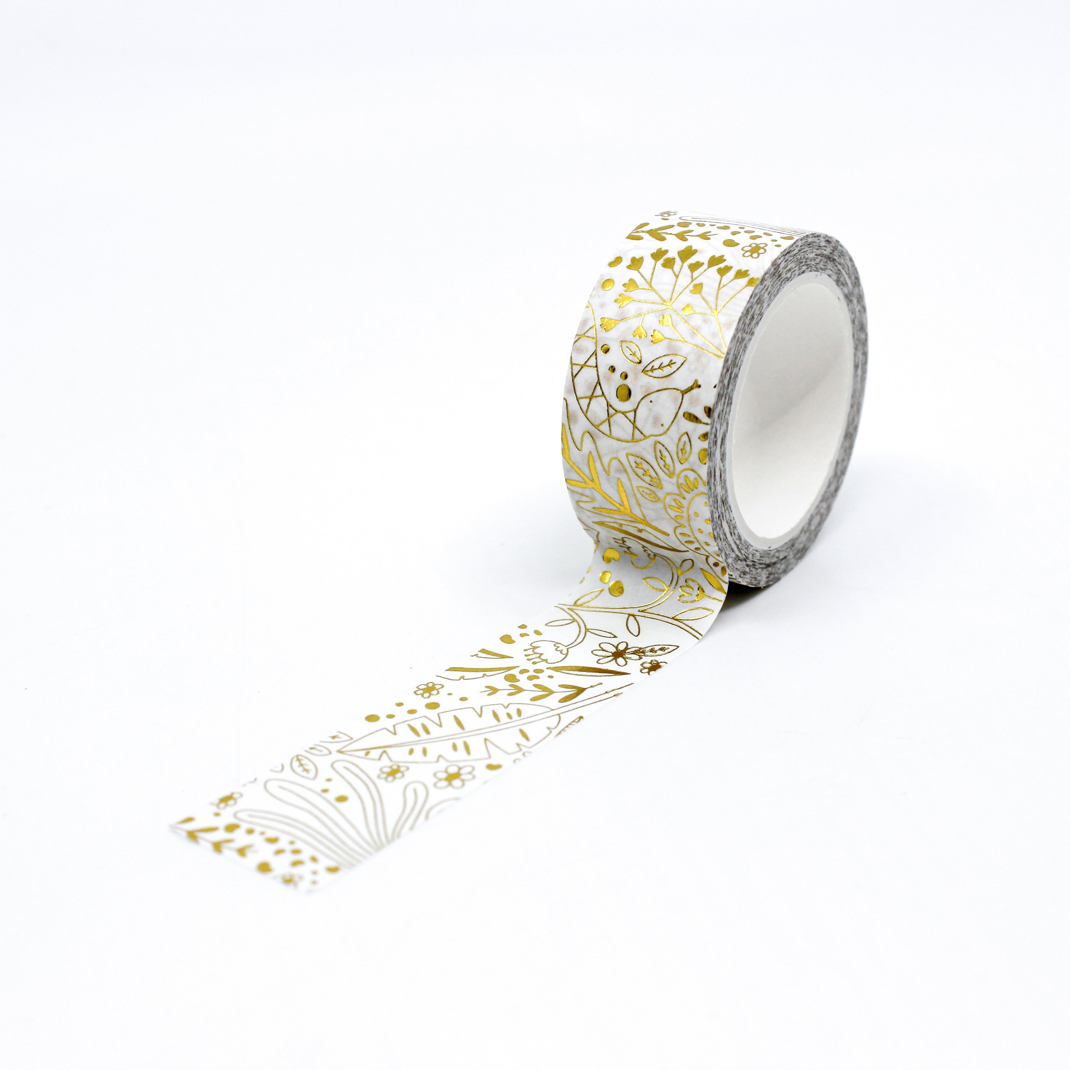 This is full pattern repeat view of jungle snake and monstera leaf washi tape from BBB Supplies Craft Shop