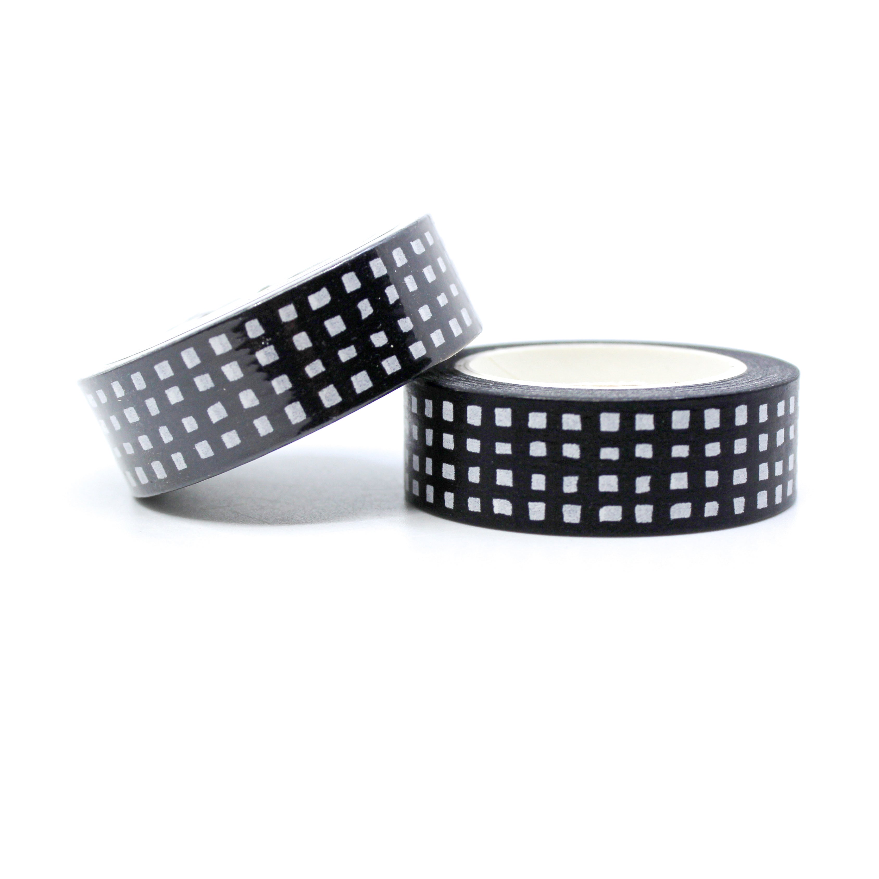 This is a black chevron plaid pattern washi tape for Journal Supplies, Scrapbooking washi tapes from BBB Supplies Craft Shop