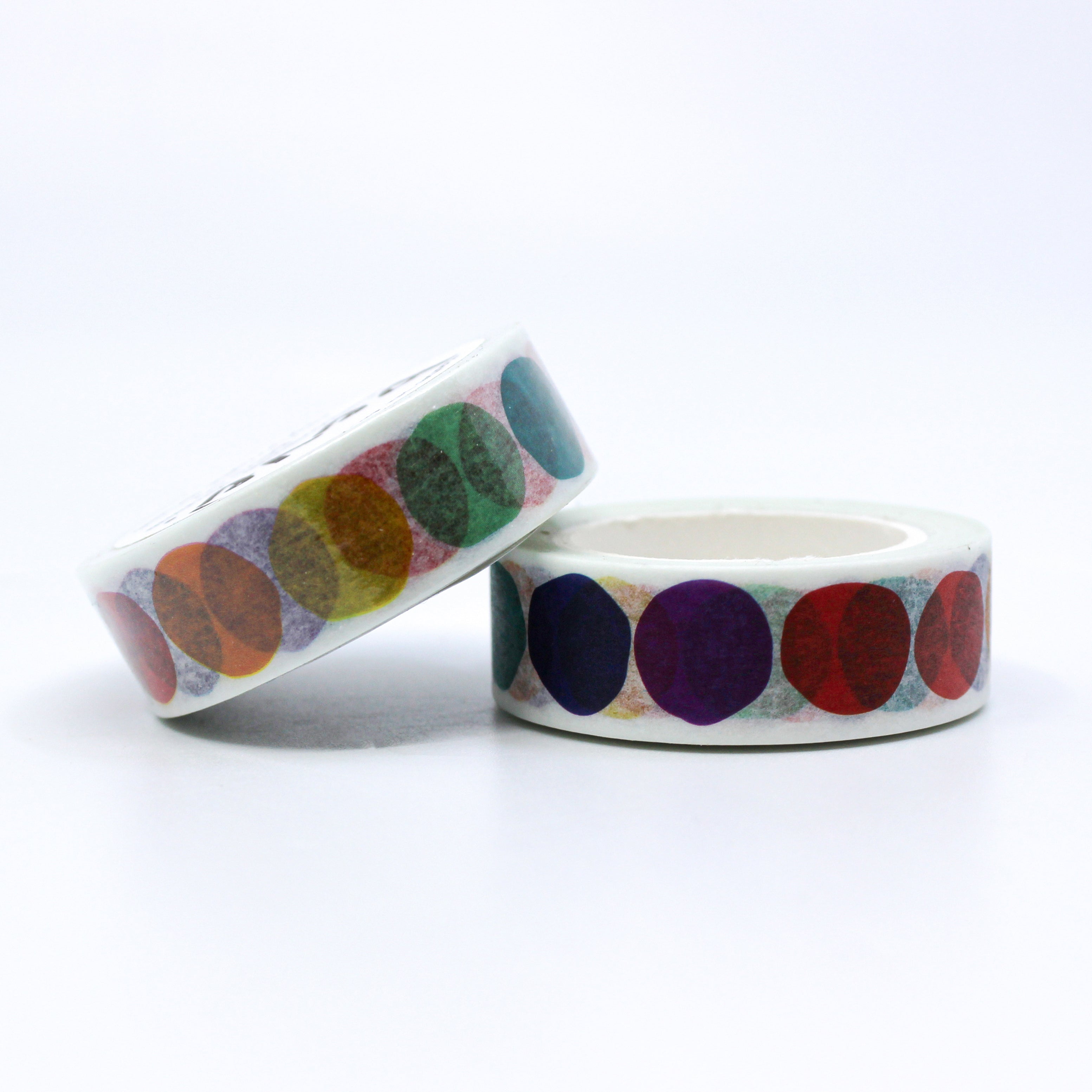 This is a view of colorful large dots pattern washi tape for Journal Supplies, Scrapbooking washi tapes from BBB Supplies Craft Shop