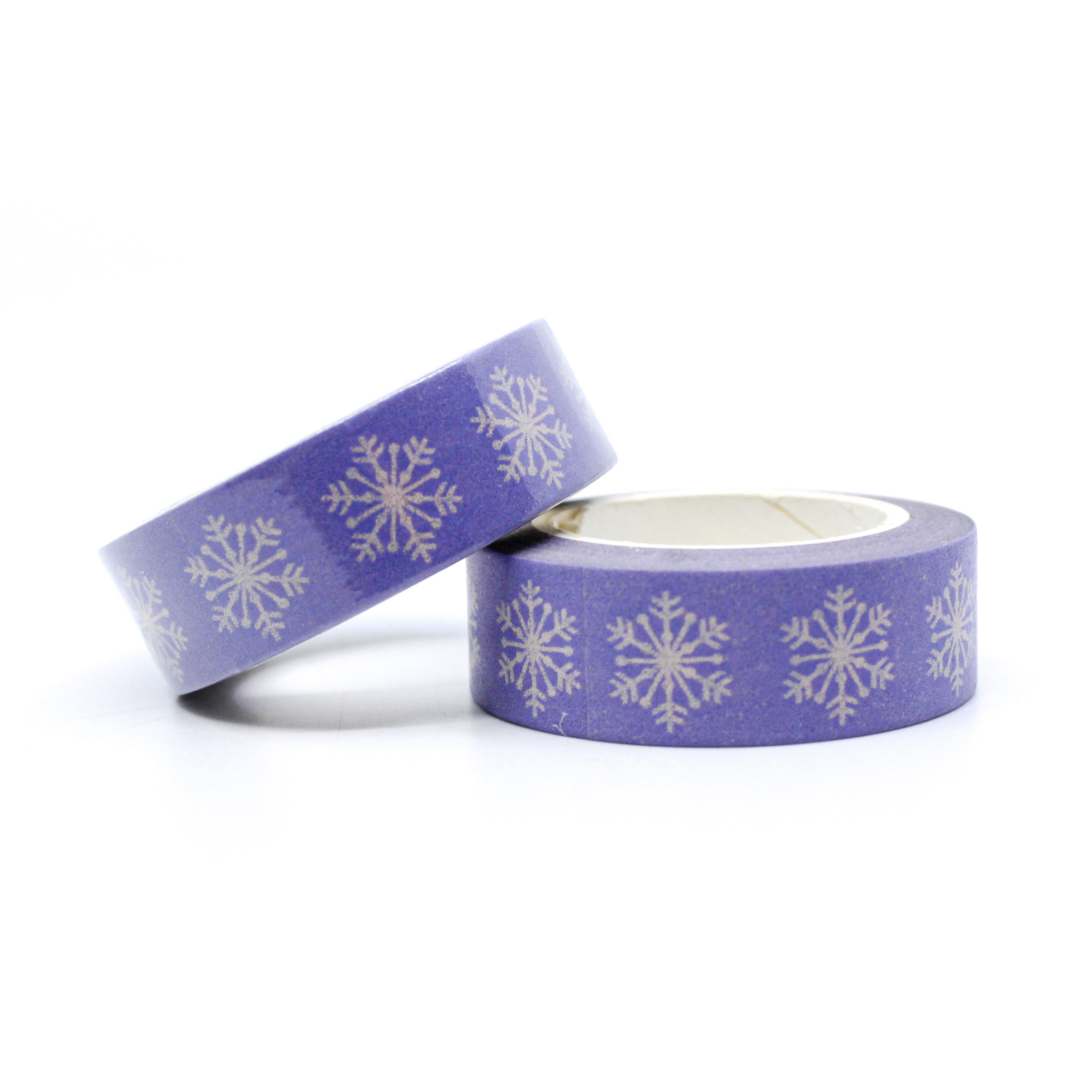 This photo is of our unique winter color of lavender purple snowflake, if you are looking for an option that is not traditional red and green for your Christmas projects. This tape is sold at BBB Supplies Craft Shop.
