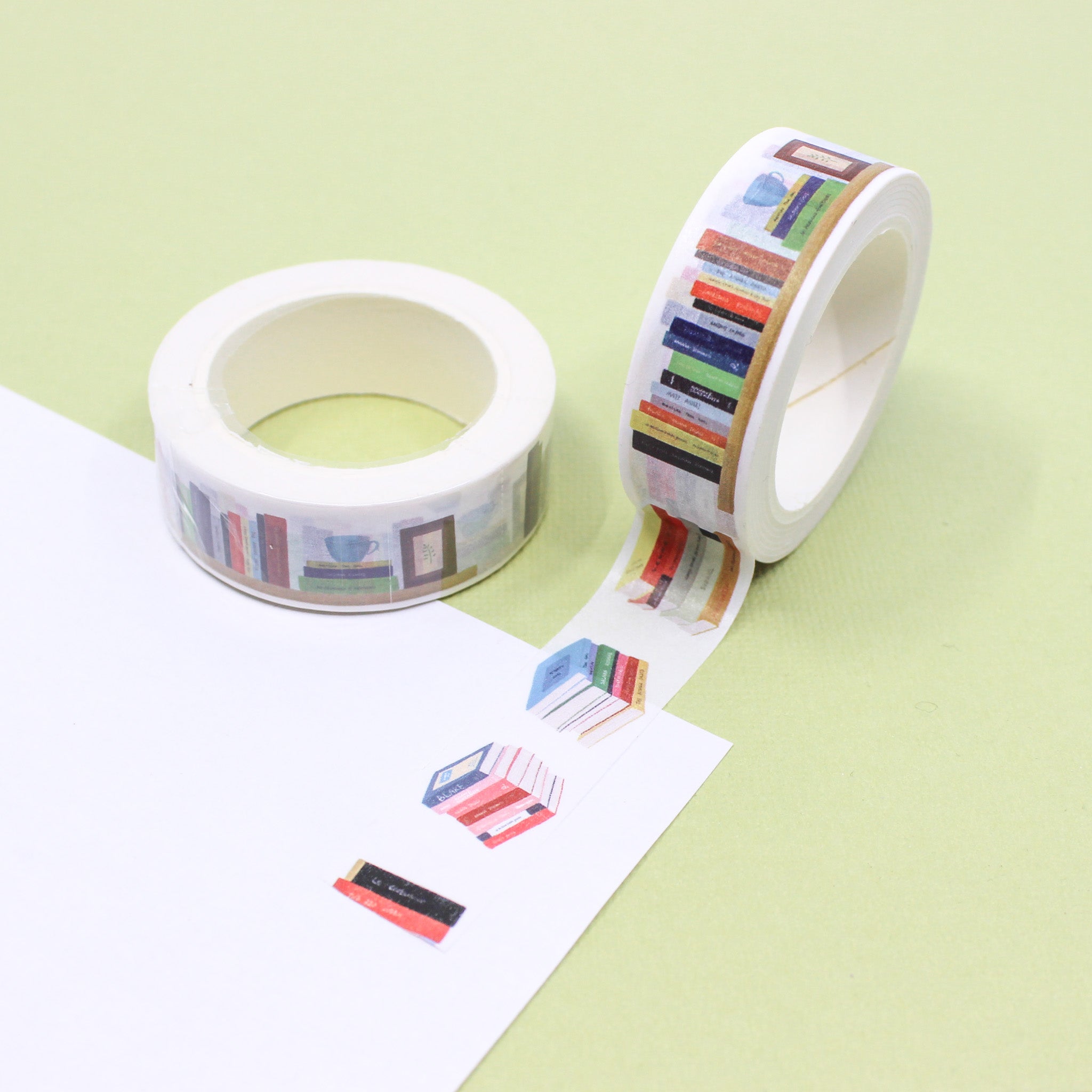 This is a library books pattern washi tape from BBB Supplies Craft Shop