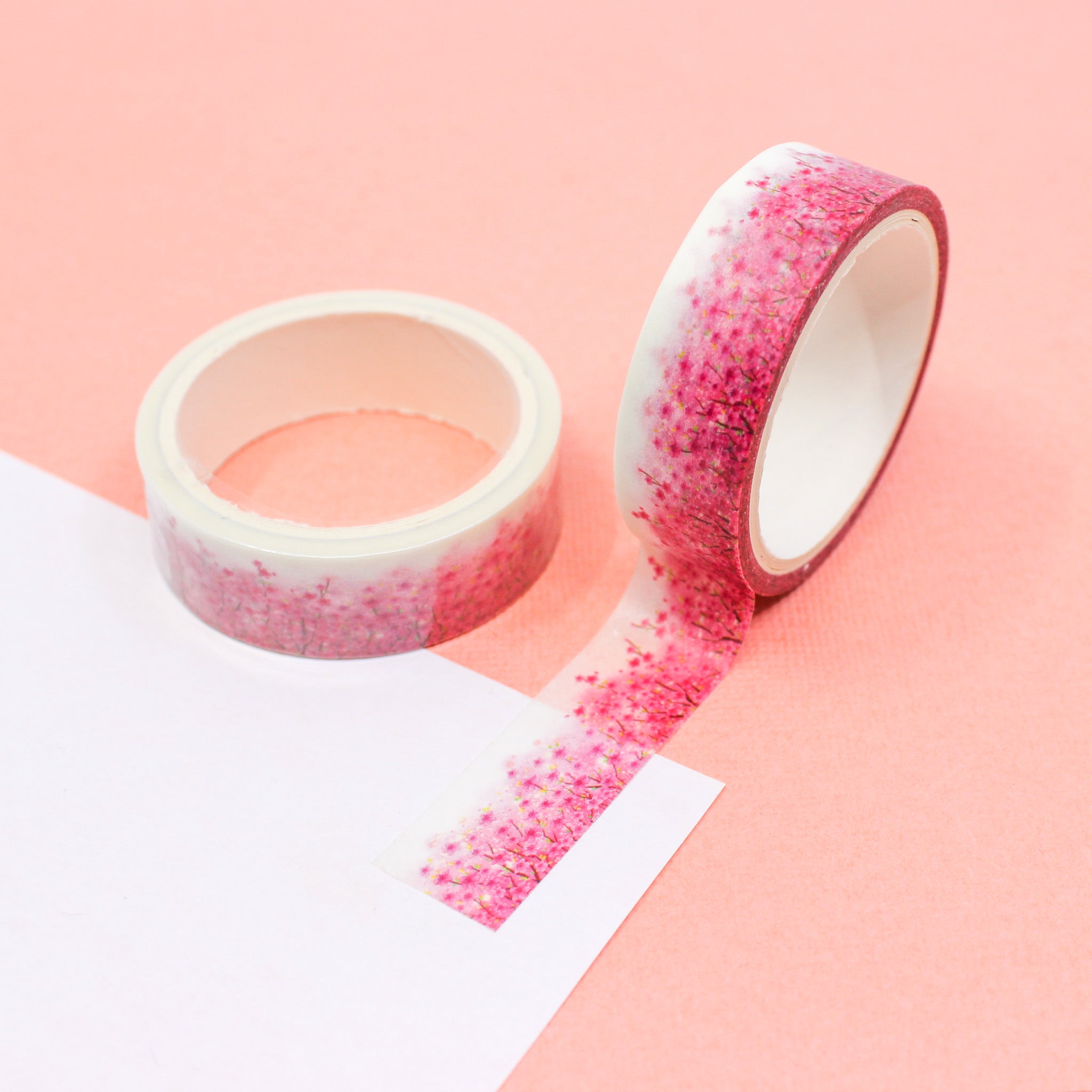 This a pink cherry blossoms pattern washi tape from BBB Supplies Craft Shop