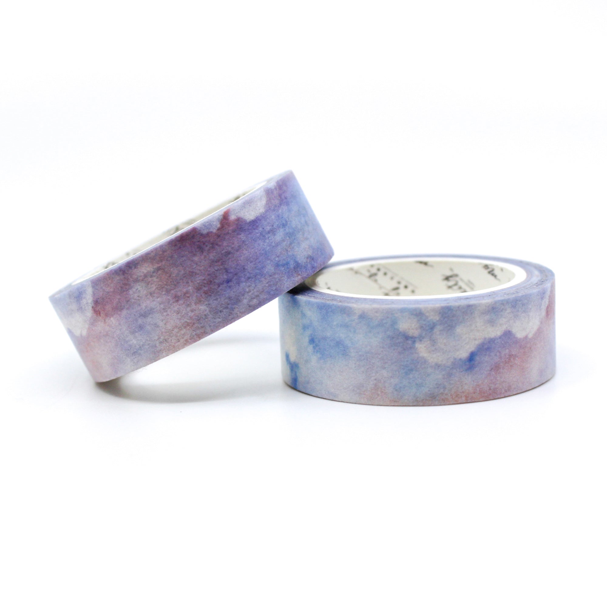 This purple sky watercolor washi tape is the perfect addition to your washi collection. This tape resembles a cloudy sky at sunrise. The simplicity of the pattern is perfect for accenting and matching any project's theme while adding a beautiful and interesting pattern. This tape is from BBB Supplies Craft Shop