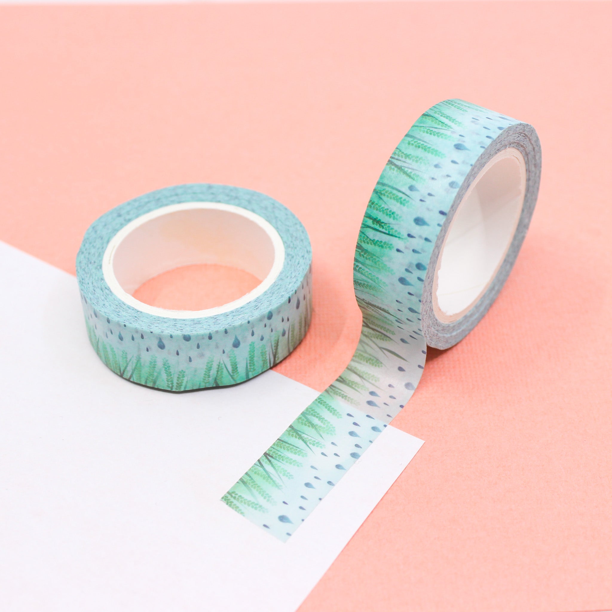 This a sweet Nordic green grass pattern washi tape from BBB Supplies Craft Shop