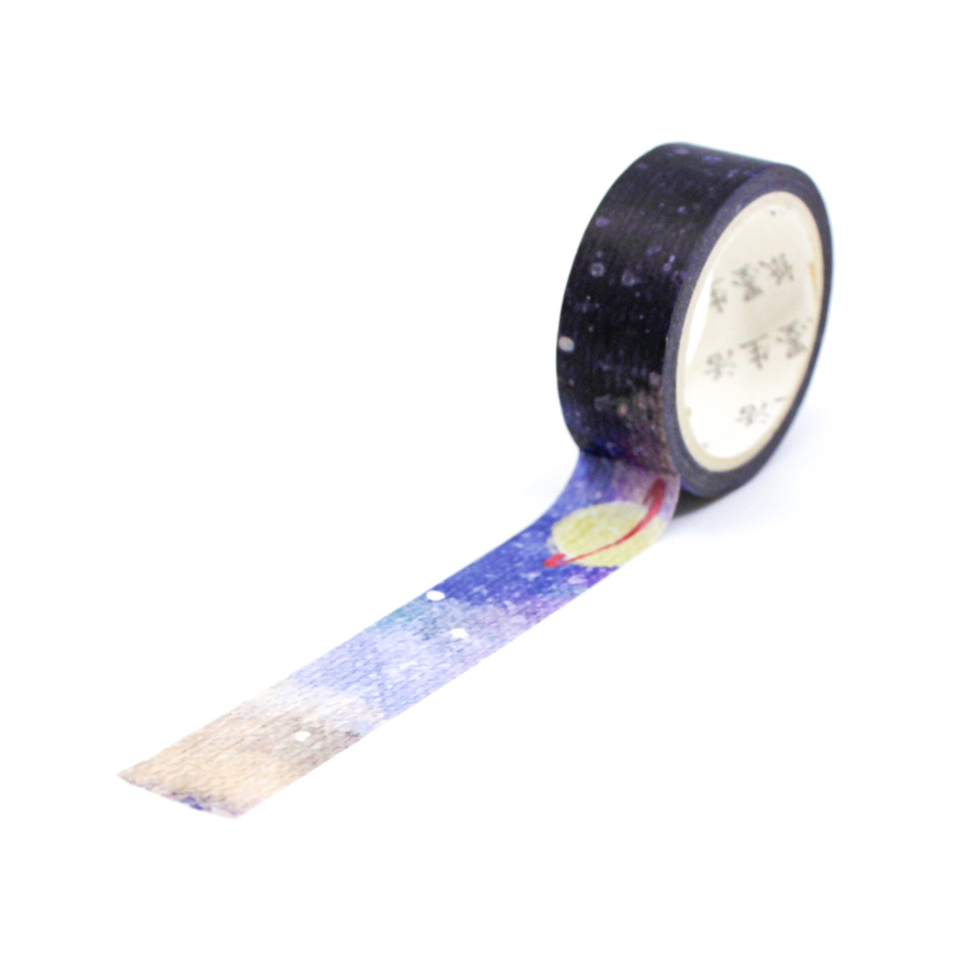 This Saturn outer space sky watercolor washi tape is the perfect addition to your washi collection. The simplicity of the pattern is perfect for accenting and matching any project's theme while adding a beautiful and interesting pattern. This tape is sold at BBB Supplies Craft Shop.