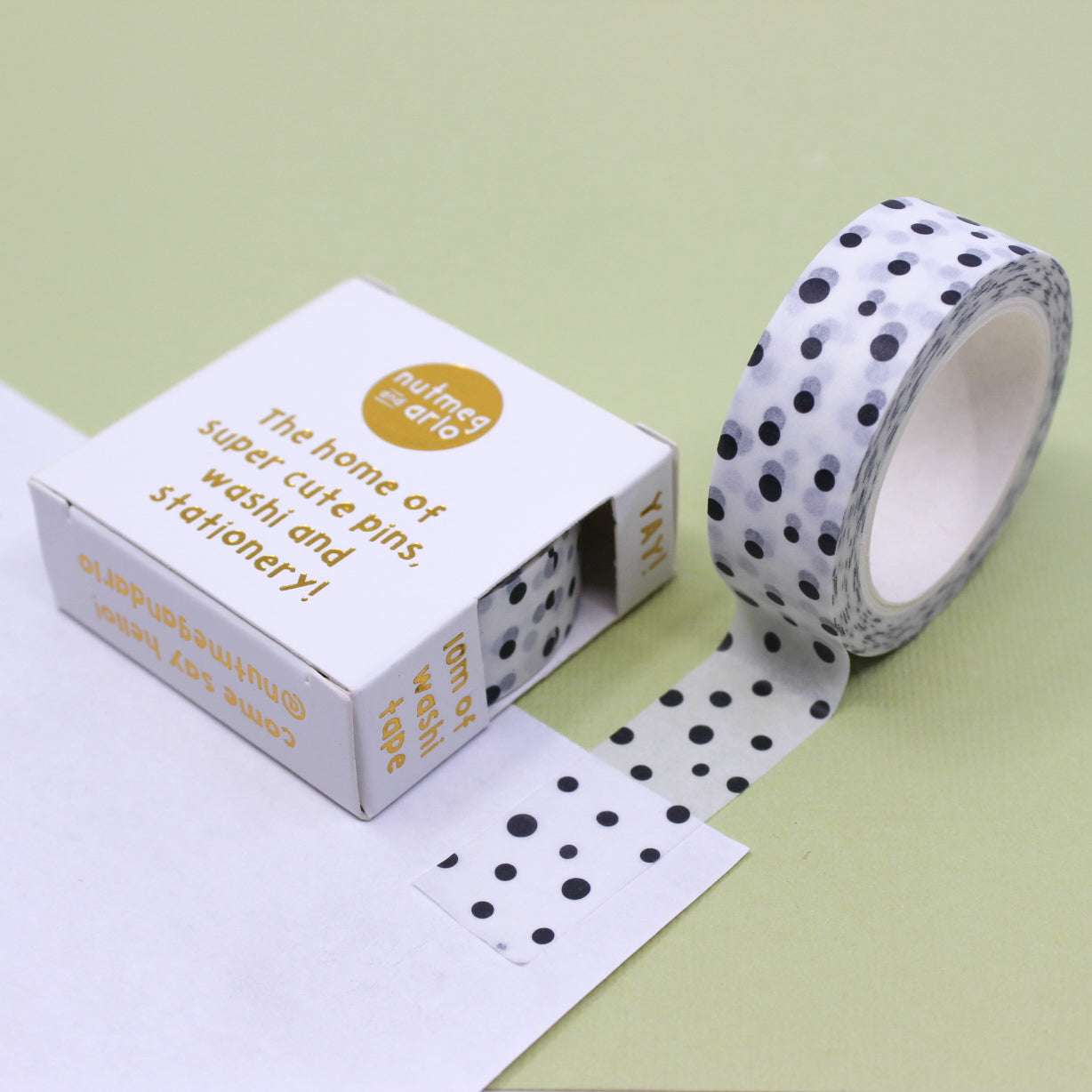 Black Polka Dot Washi