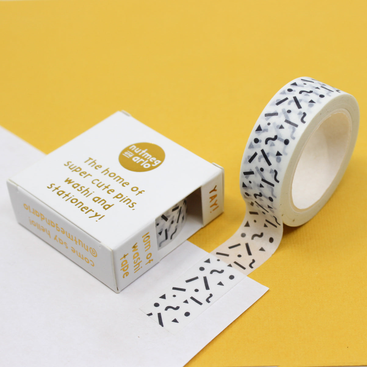 Black Confetti Washi