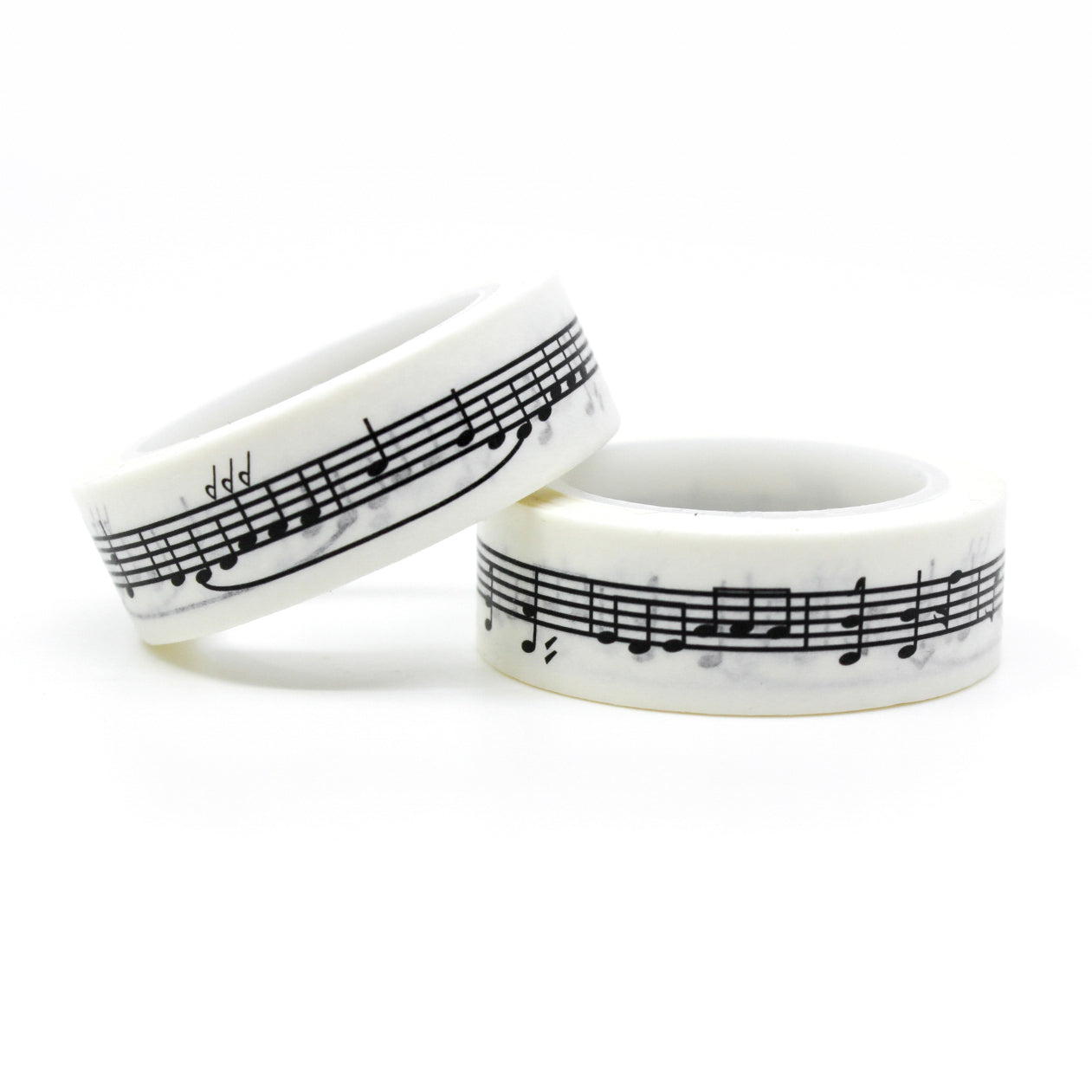 This music note washi tape is a wonderful addition to any music lover's washi collection. This simple, clean design makes it versatile for any music-themed spread and especially useful for holiday Christmas carols cards and gift wrap, Music teachers and students, or Musicians' projects. This tape is sold at BBB Supplies Craft Shop