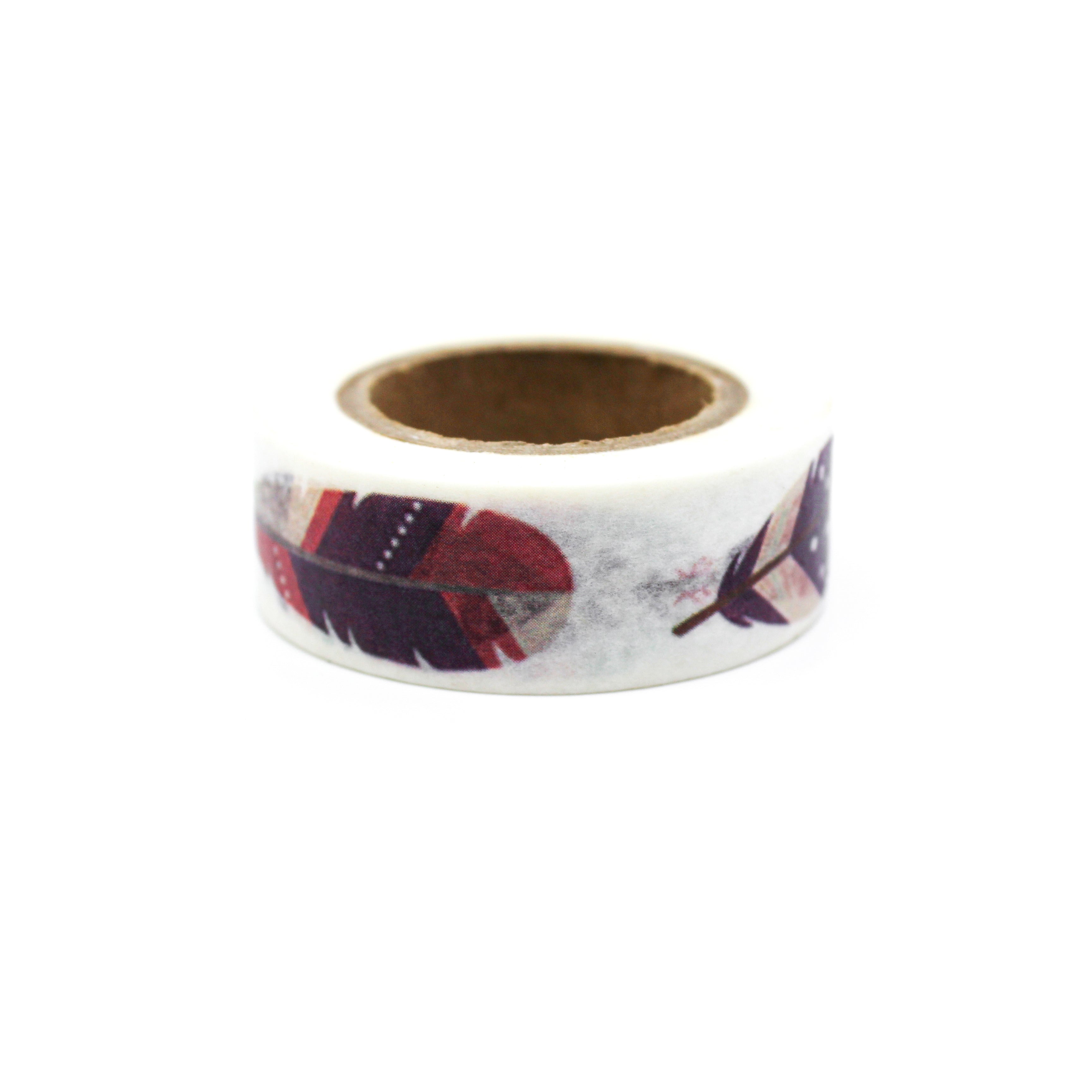 This is a cute collection of feathers pattern washi tape from BBB Supplies Craft Shop