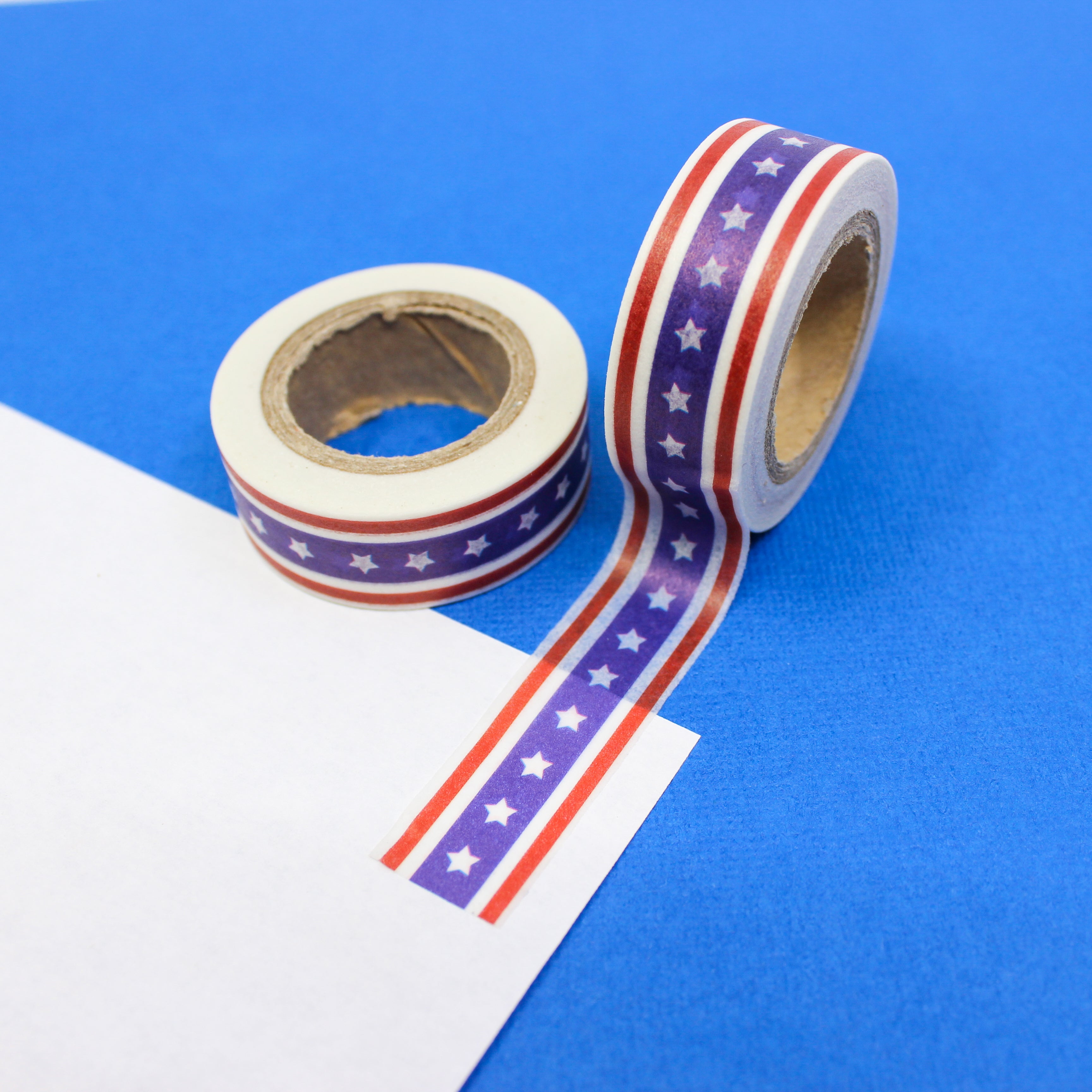 This is an American star stripe pattern Washi Tape from BBB Supplies Craft Shop