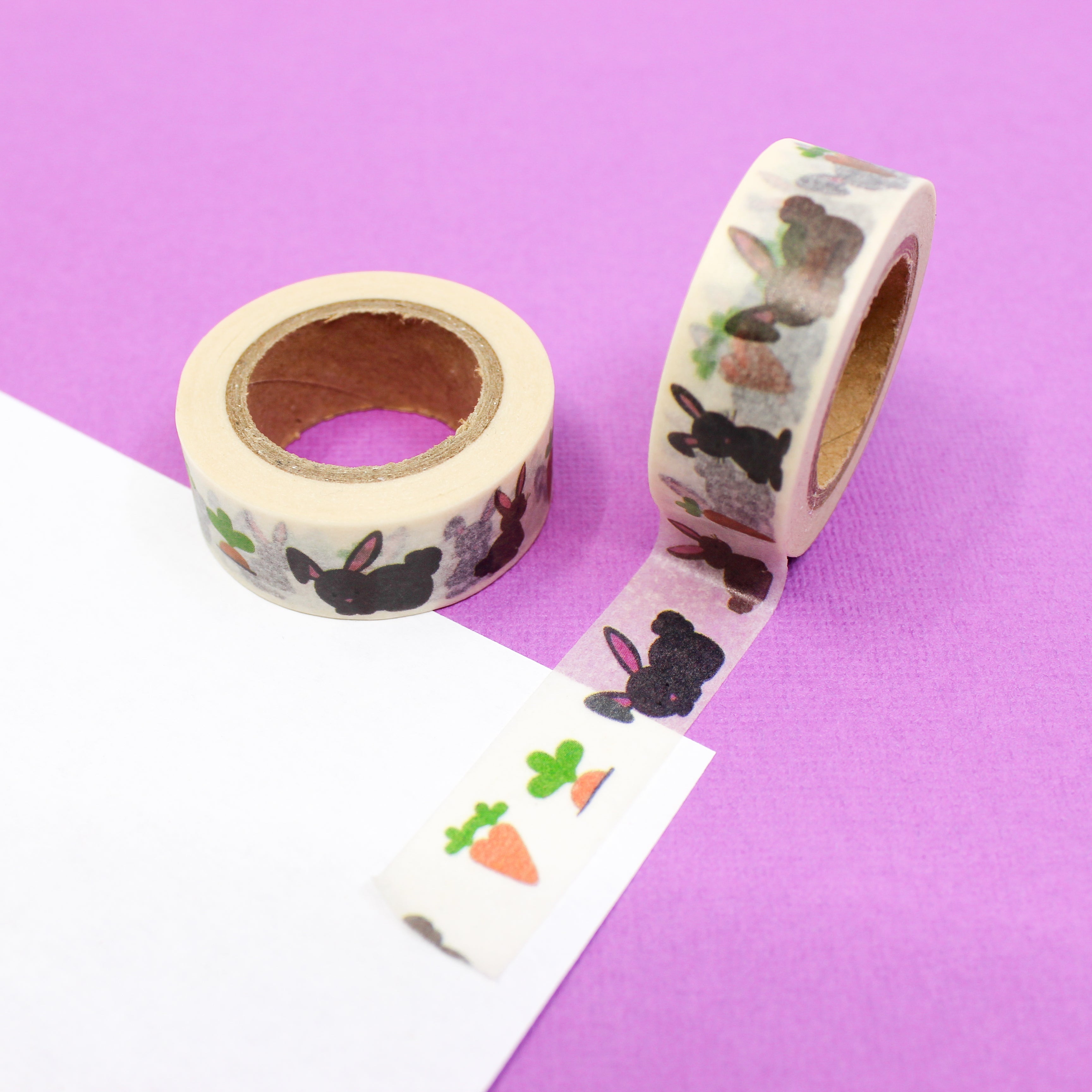 This is a cute bunny with carrots pattern Washi Tape from BBB Supplies Craft Shop