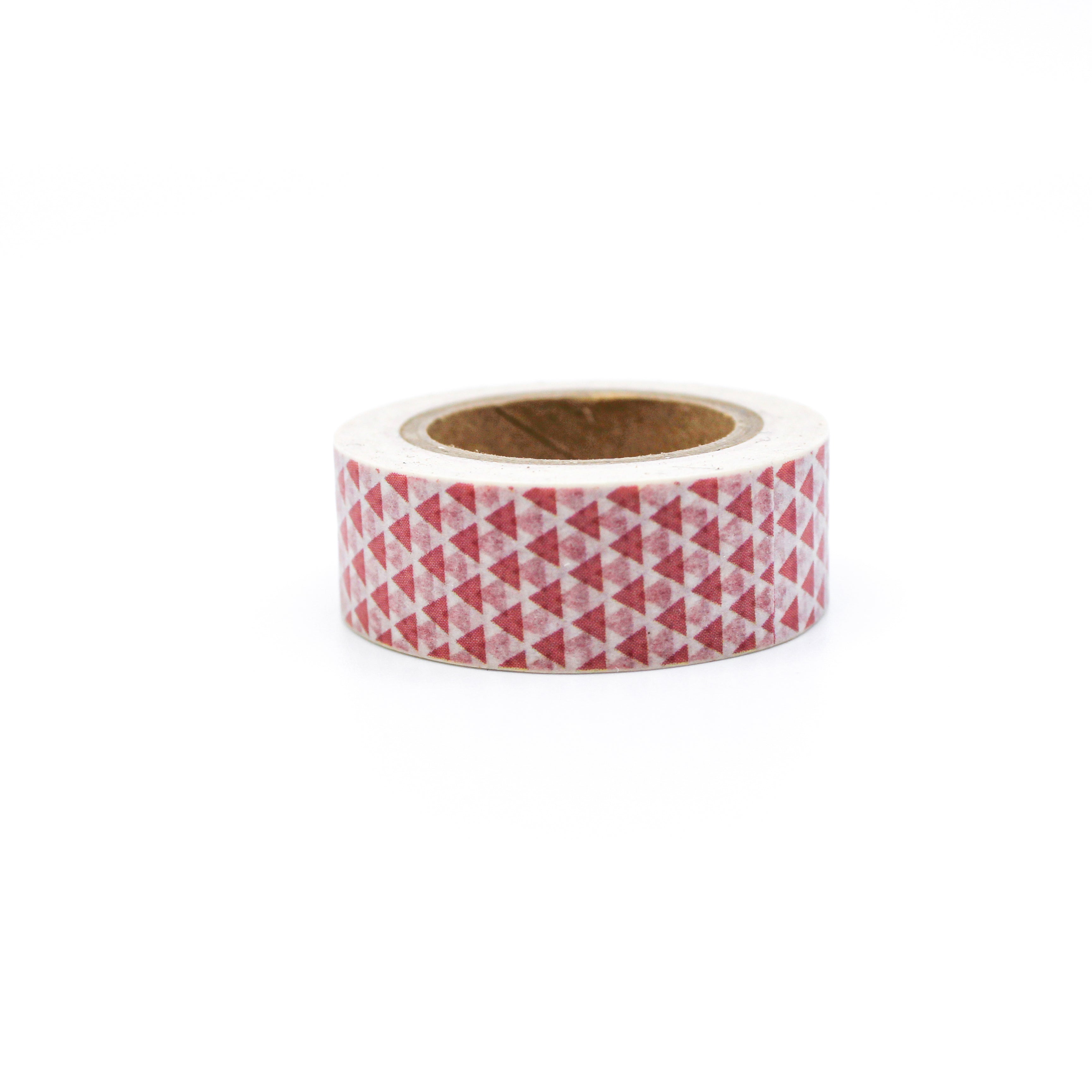 This is an interstellar red and white geo triangle shape washi tape from BBB Supplies Craft Shop