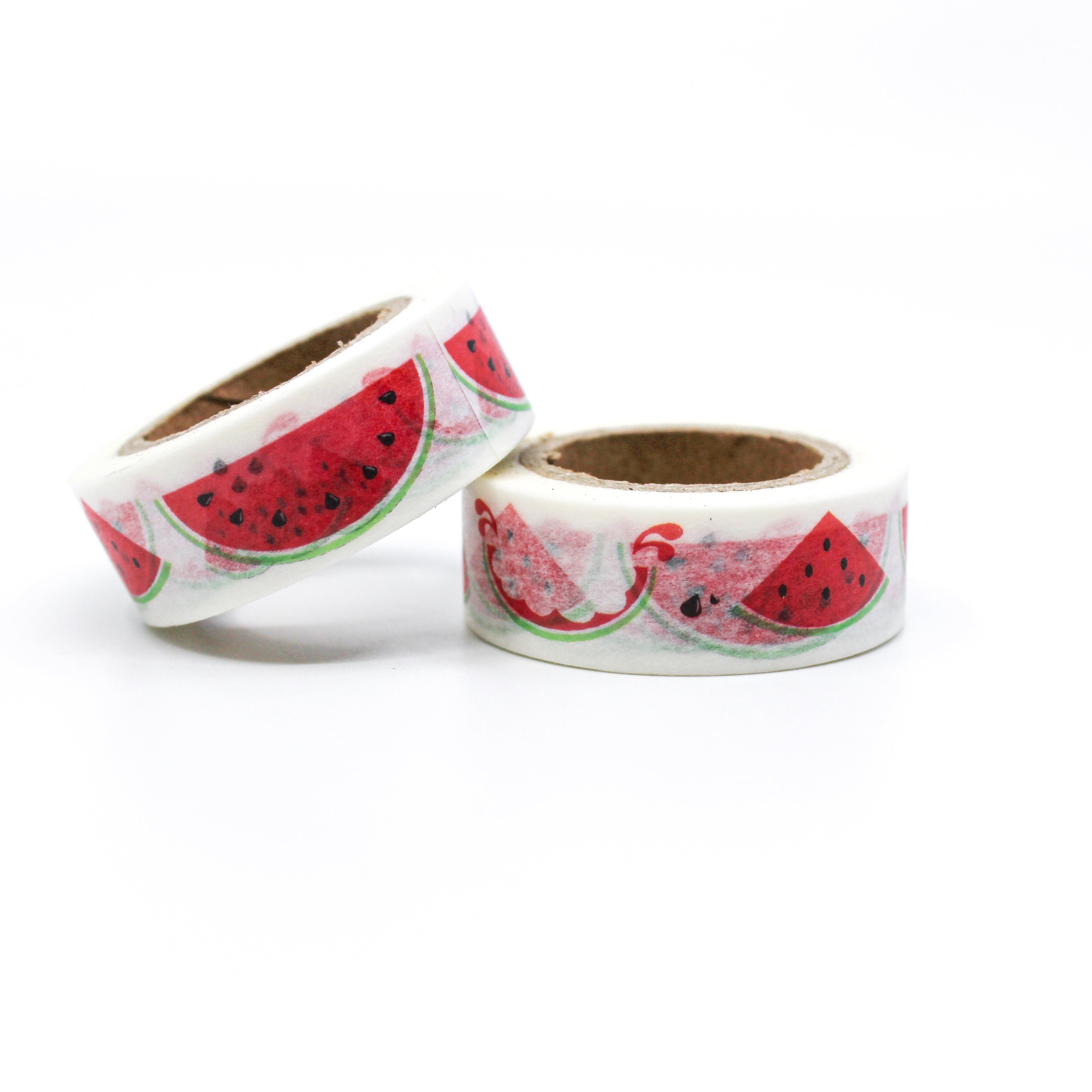 This is a sweet red watermelon pattern for Journal Supplies, Scrapbooking washi tapes from BBB Supplies Craft Shop