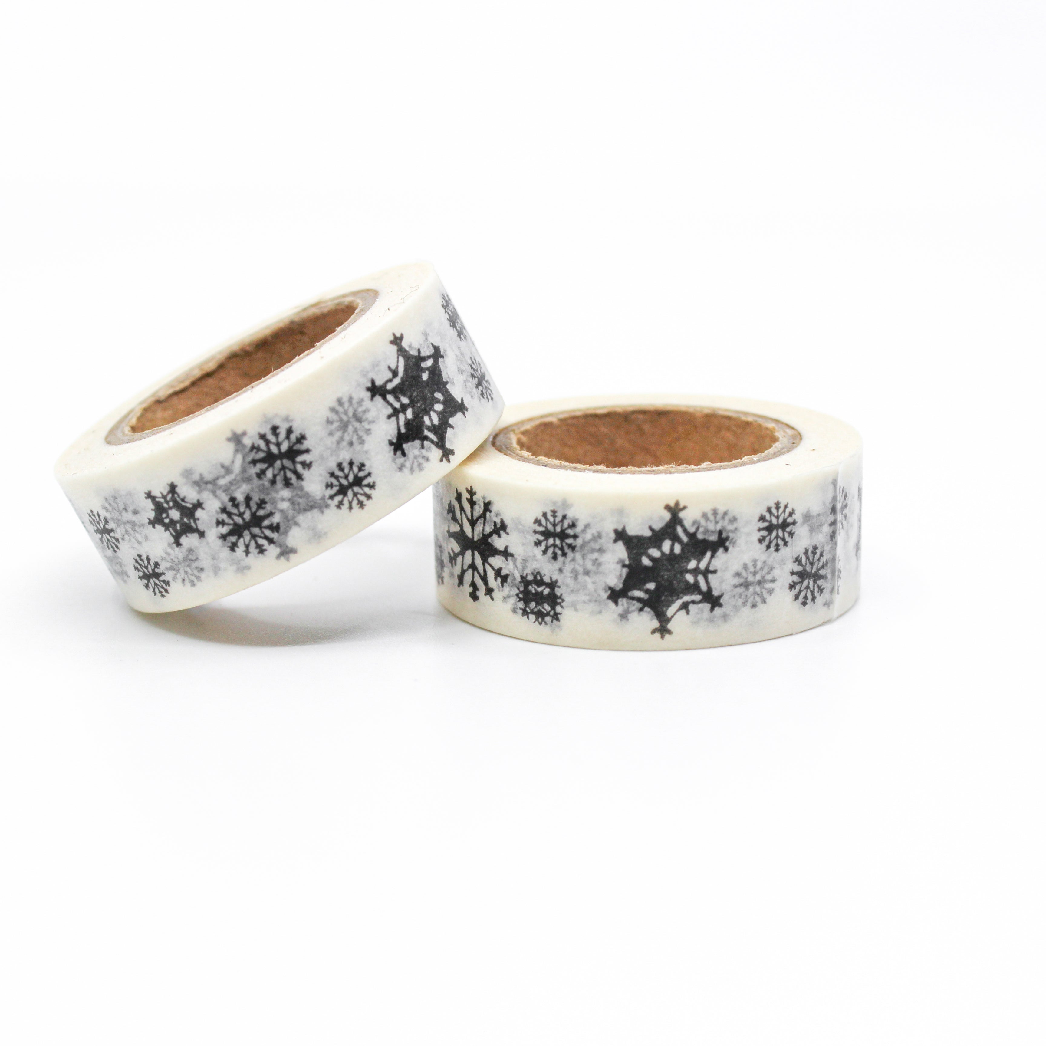 This is a cute but simple snowflakes in black color pattern for Journal Supplies, Scrapbooking washi tapes from BBB Supplies Craft Shop