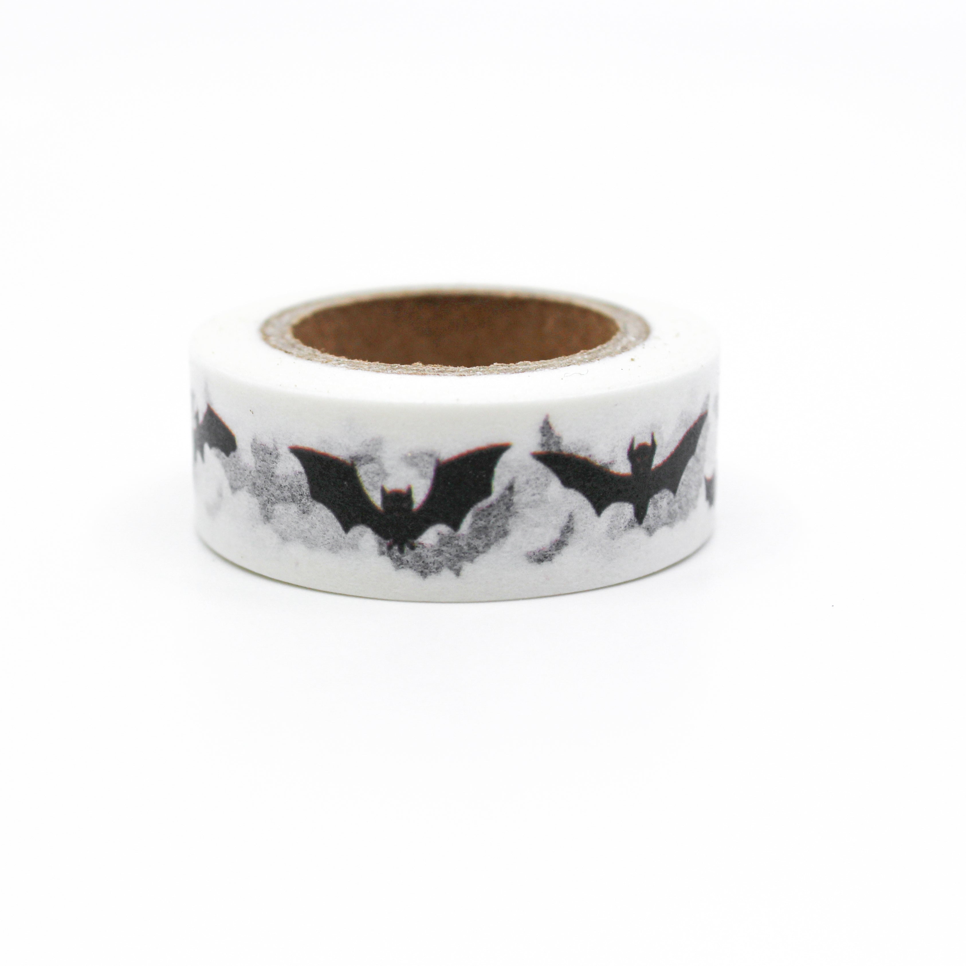 This is a black flying bats washi tape from BBB Supplies Craft Shop