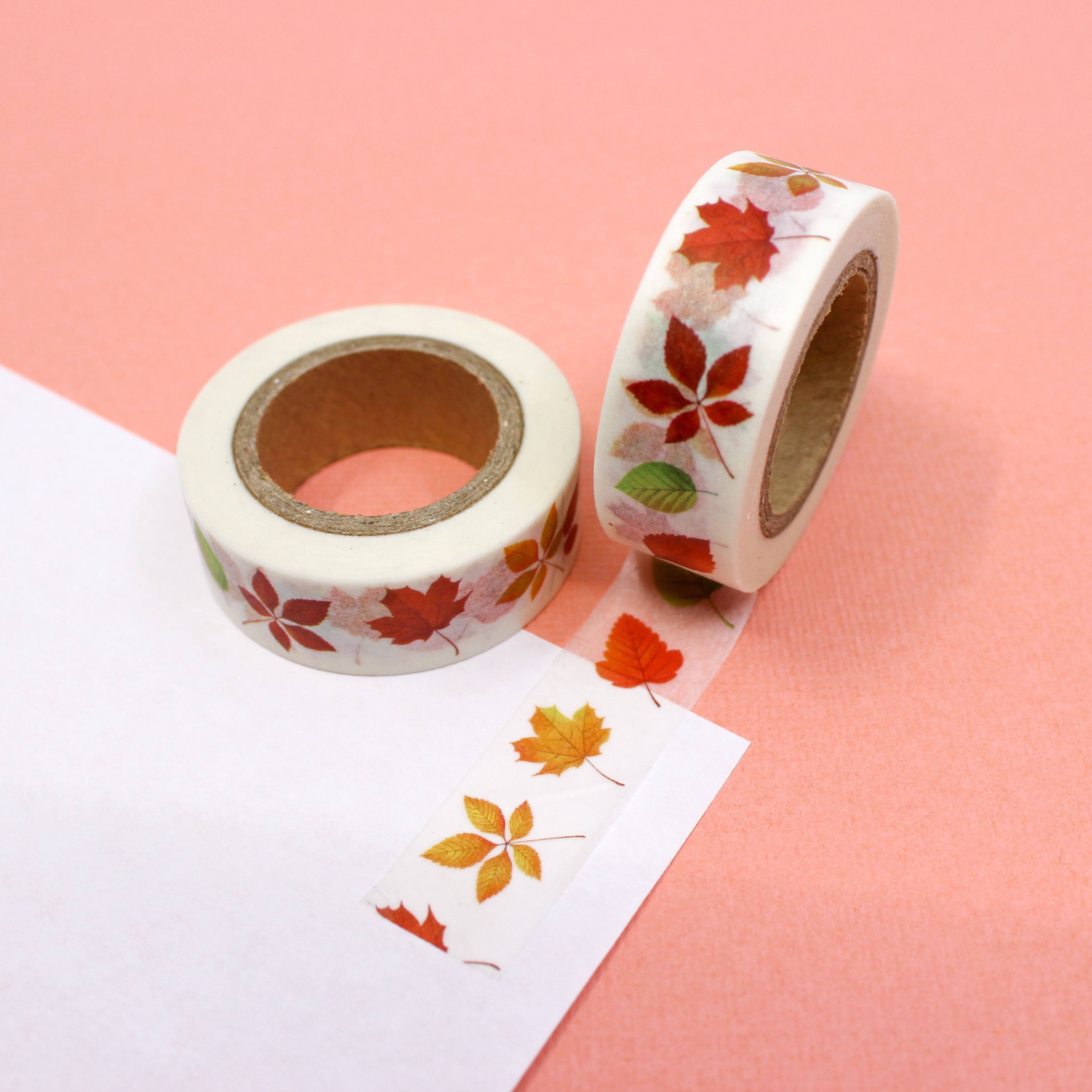 This is an autumn leaf themed pattern Washi Tape from BBB Supplies Craft Shop