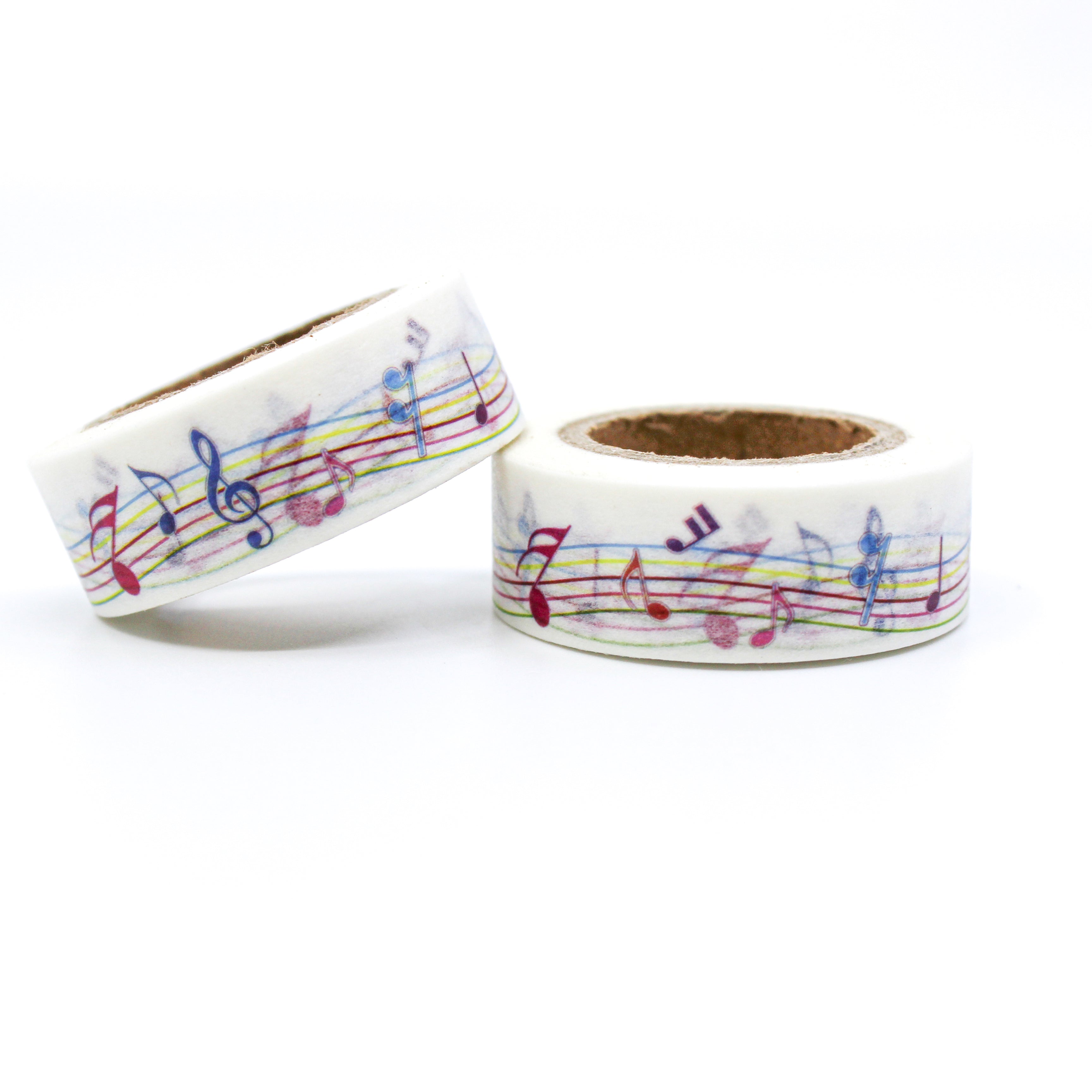 This is a multi color musical scales for Journal Supplies, Scrapbooking washi tapes from BBB Supplies Craft Shop