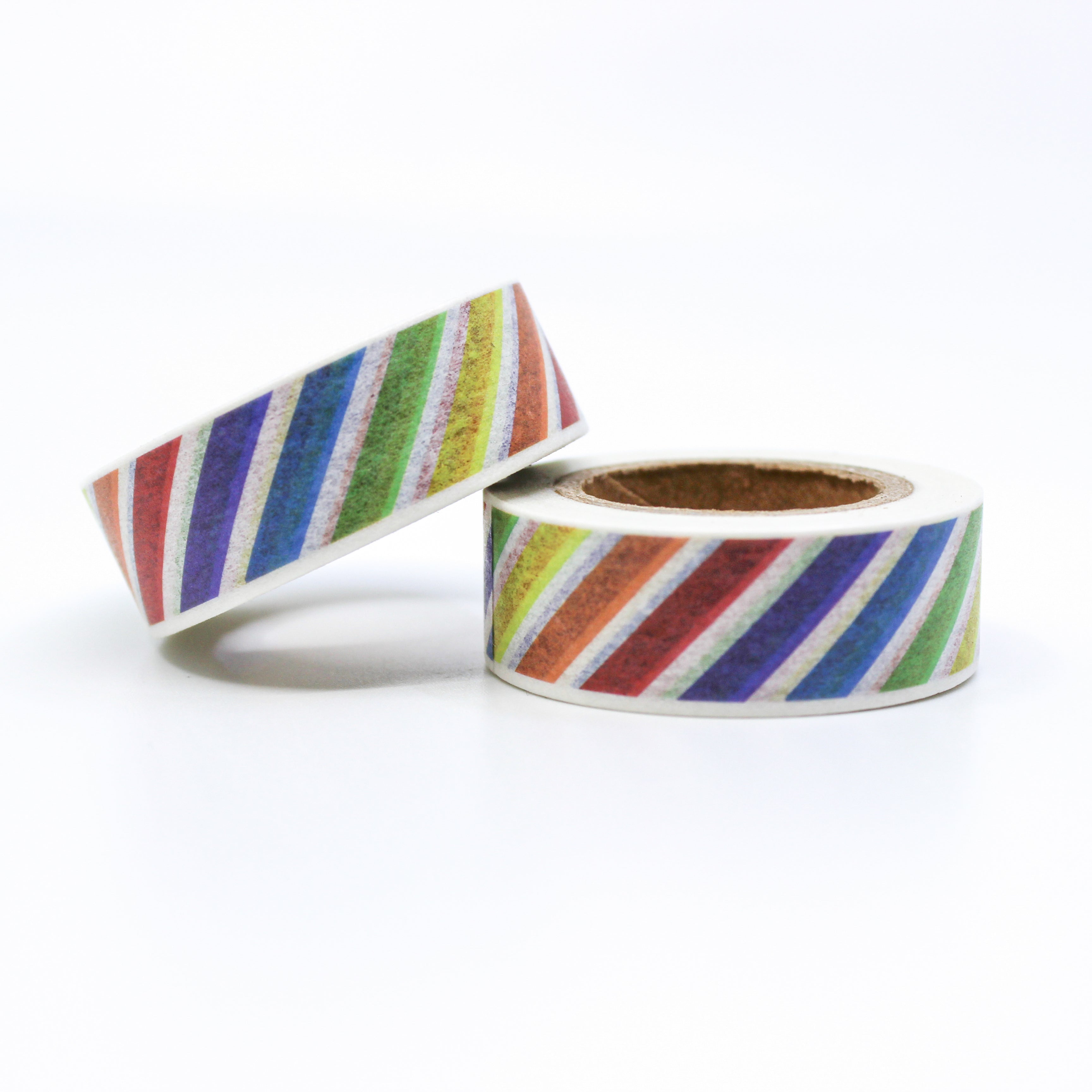 This is a variety color of diagonal stripes for Journal Supplies, Scrapbooking washi tapes from BBB Supplies Craft Shop