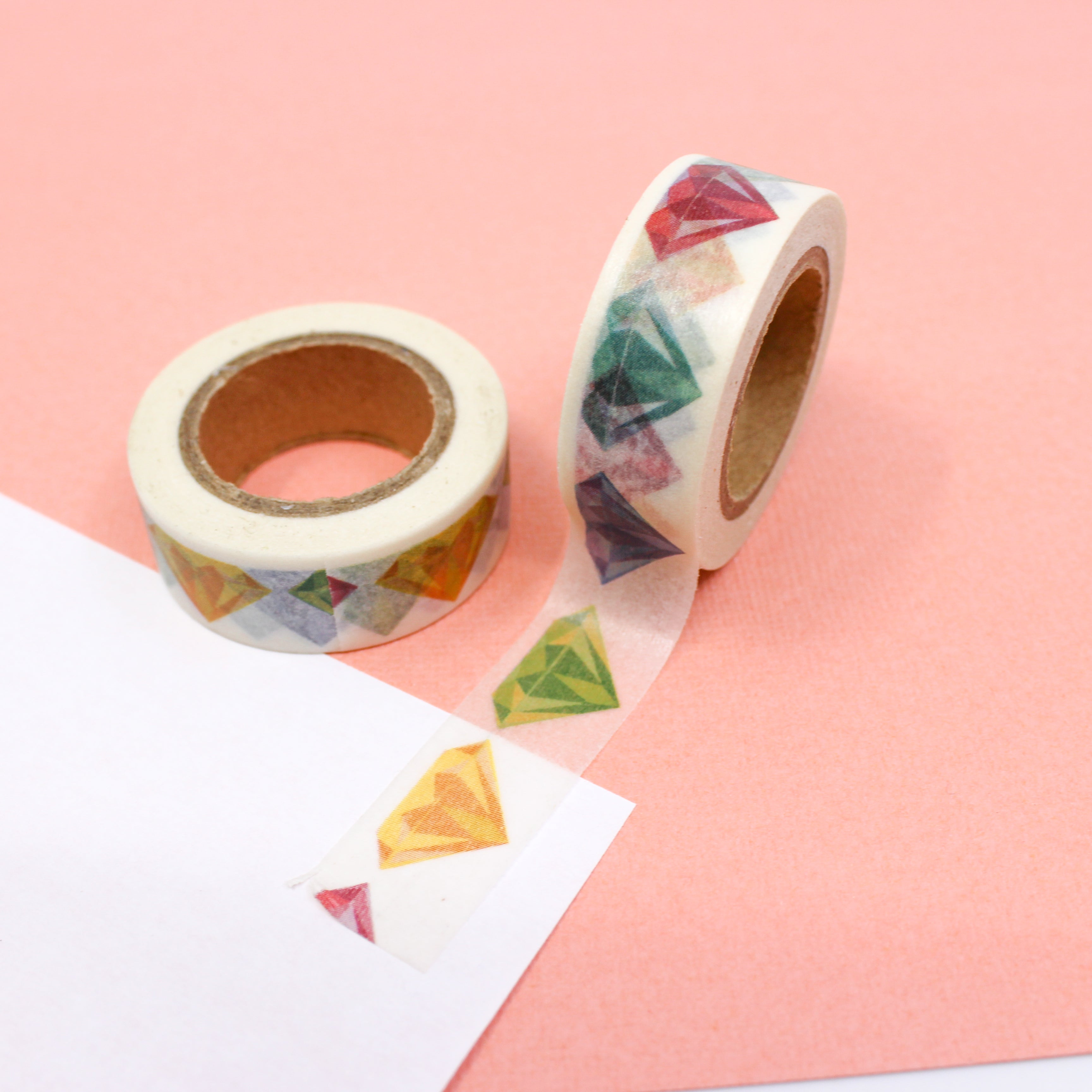 This is a colorful diamond gems bumble bee washi tape from BBB Supplies Craft Shop