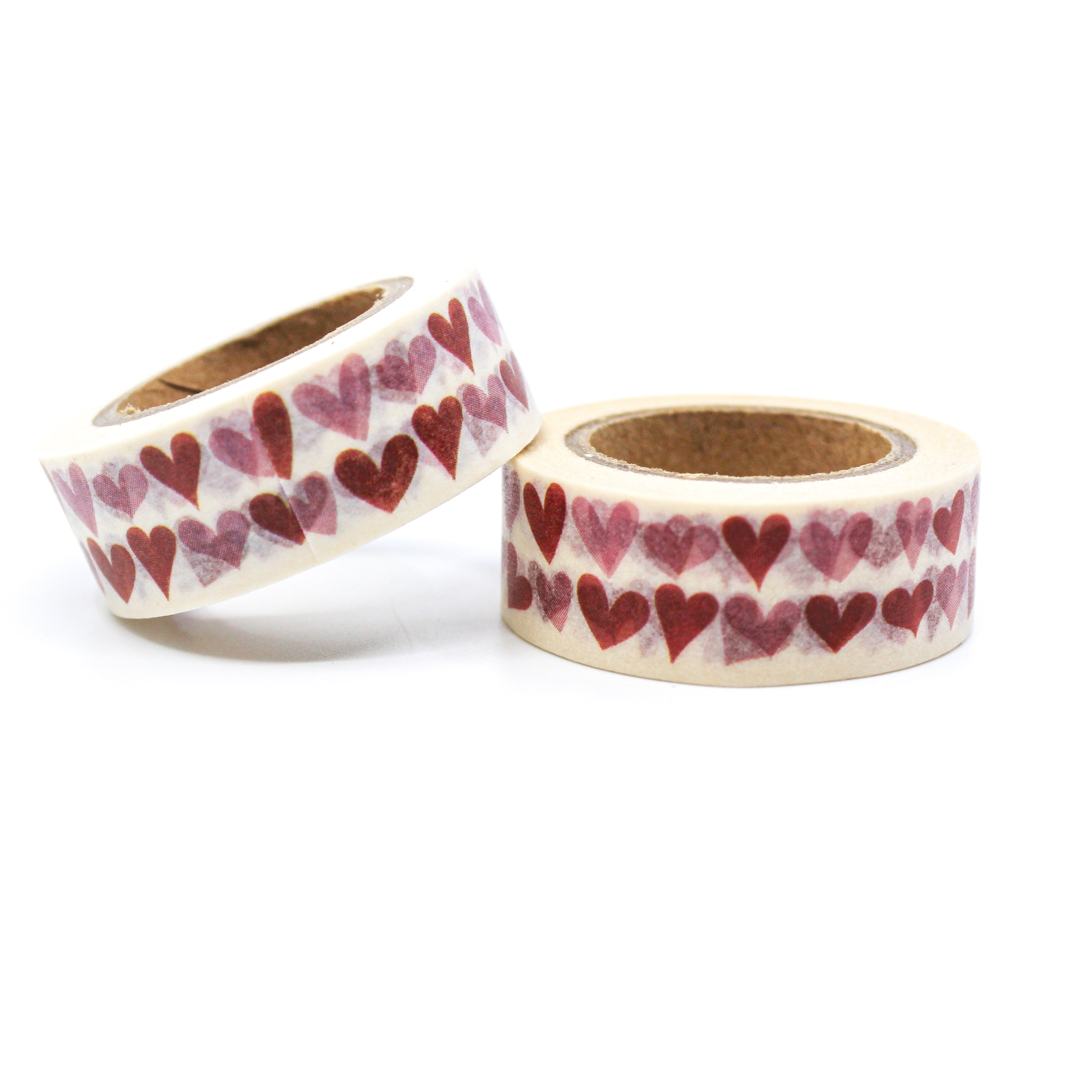 This is a beautiful skewed hearts pattern for Valentines or Weddings Journal Supplies, Scrapbooking washi tapes from BBB Supplies Craft Shop