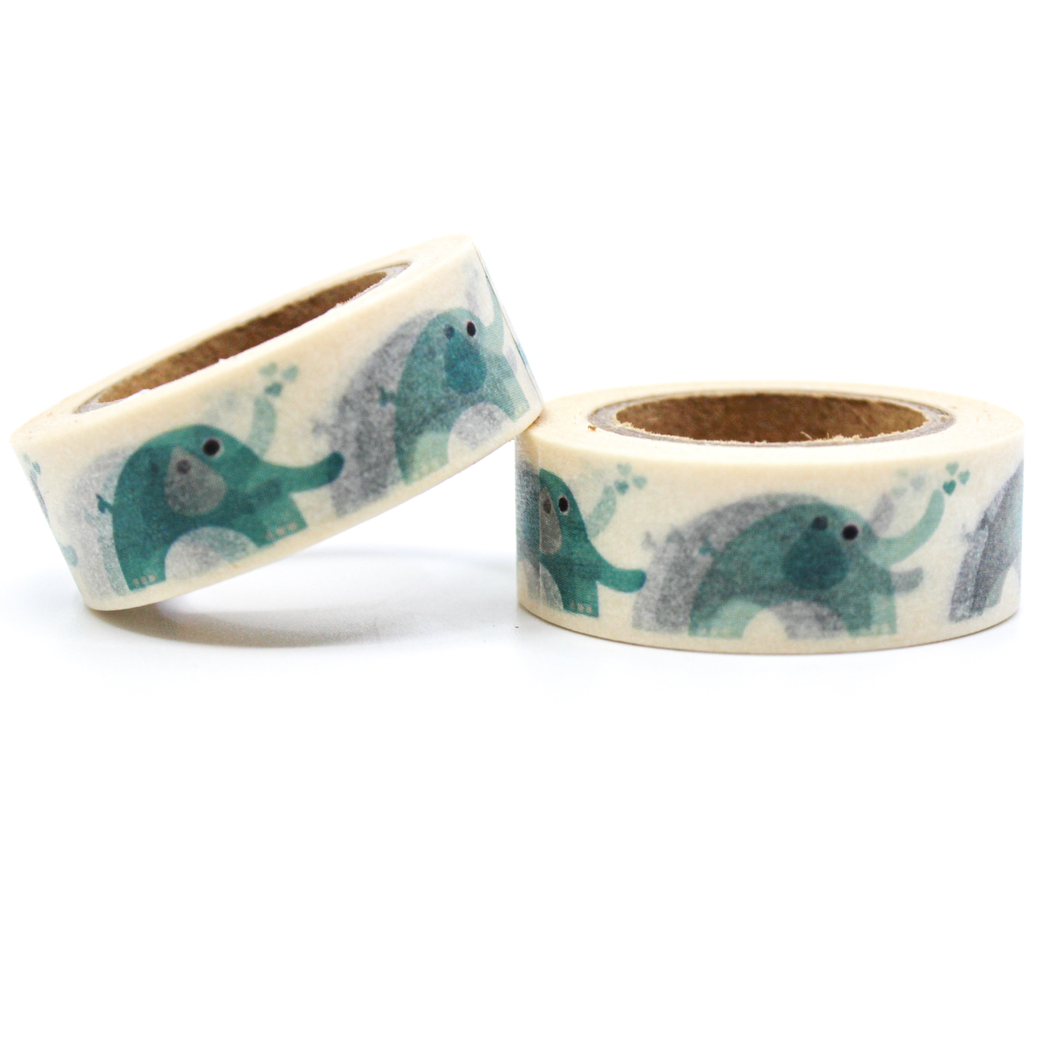 This is a pretty elephants pattern for Journal Supplies, Scrapbooking washi tapes from BBB Supplies Craft Shop