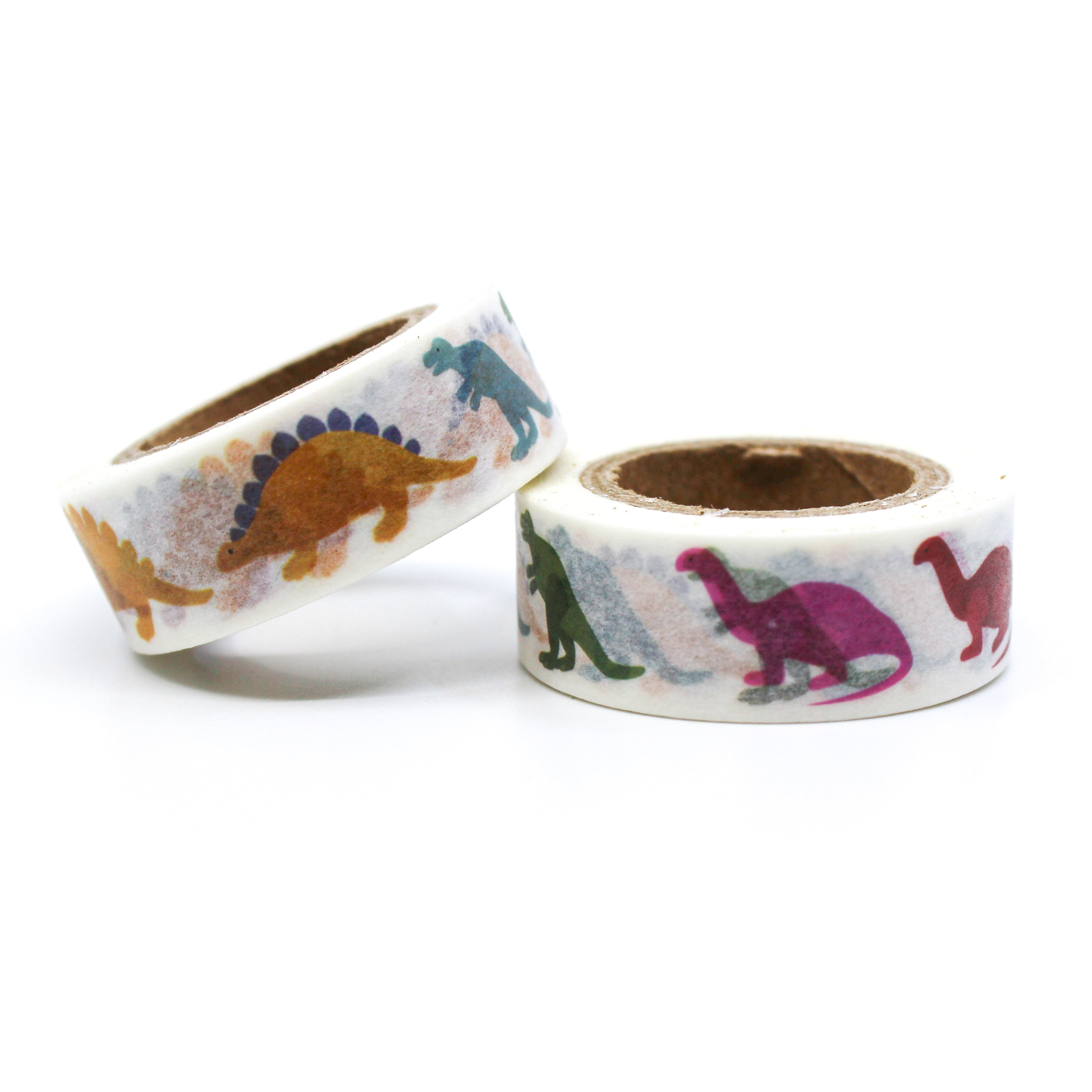 This is a variety colors of dinosaurs for Journal Supplies, Scrapbooking washi tapes from BBB Supplies Craft Shop